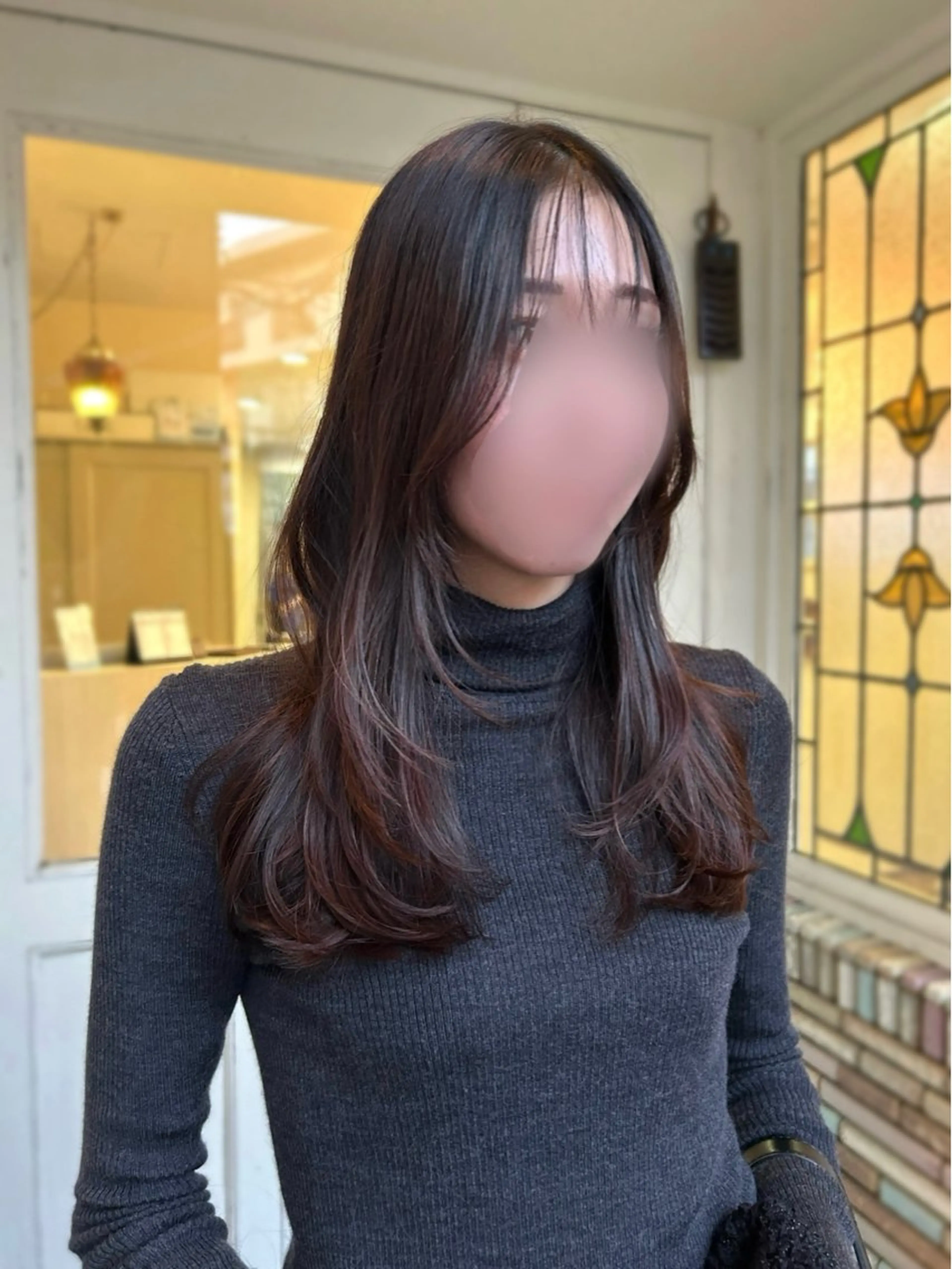 ミディアム レイヤーカット 【艶ヘア】 どうまえのヘアスタイル