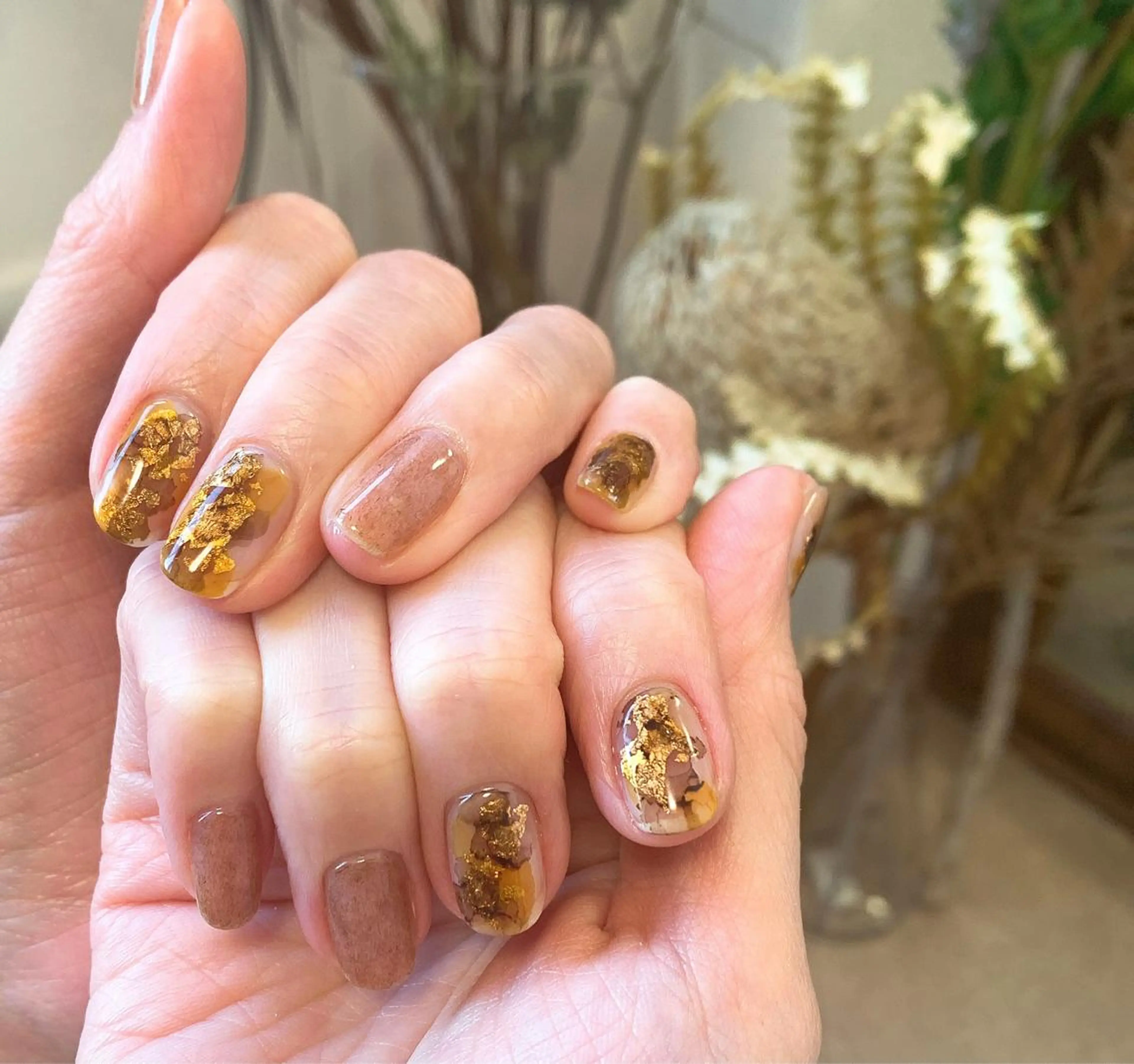 ショート ネイル アートネイル クリアネイル ジェルネイル ハンドネイル ky__.nail所属・k. yukinoのネイルデザイン
