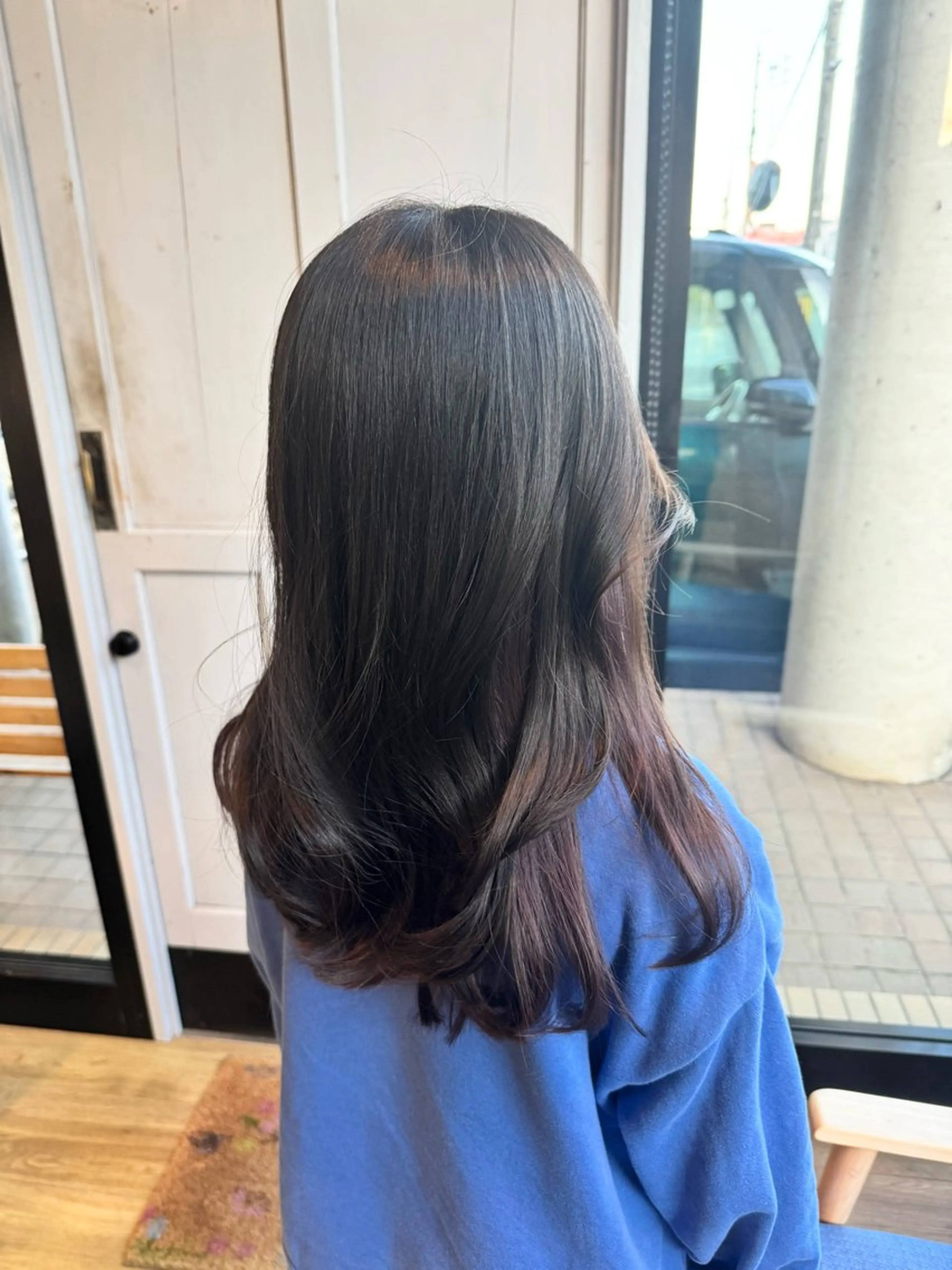 ロング カラー ラベンダーカラー ヘアカラー トリートメント ツキダテ ユイのヘアスタイル