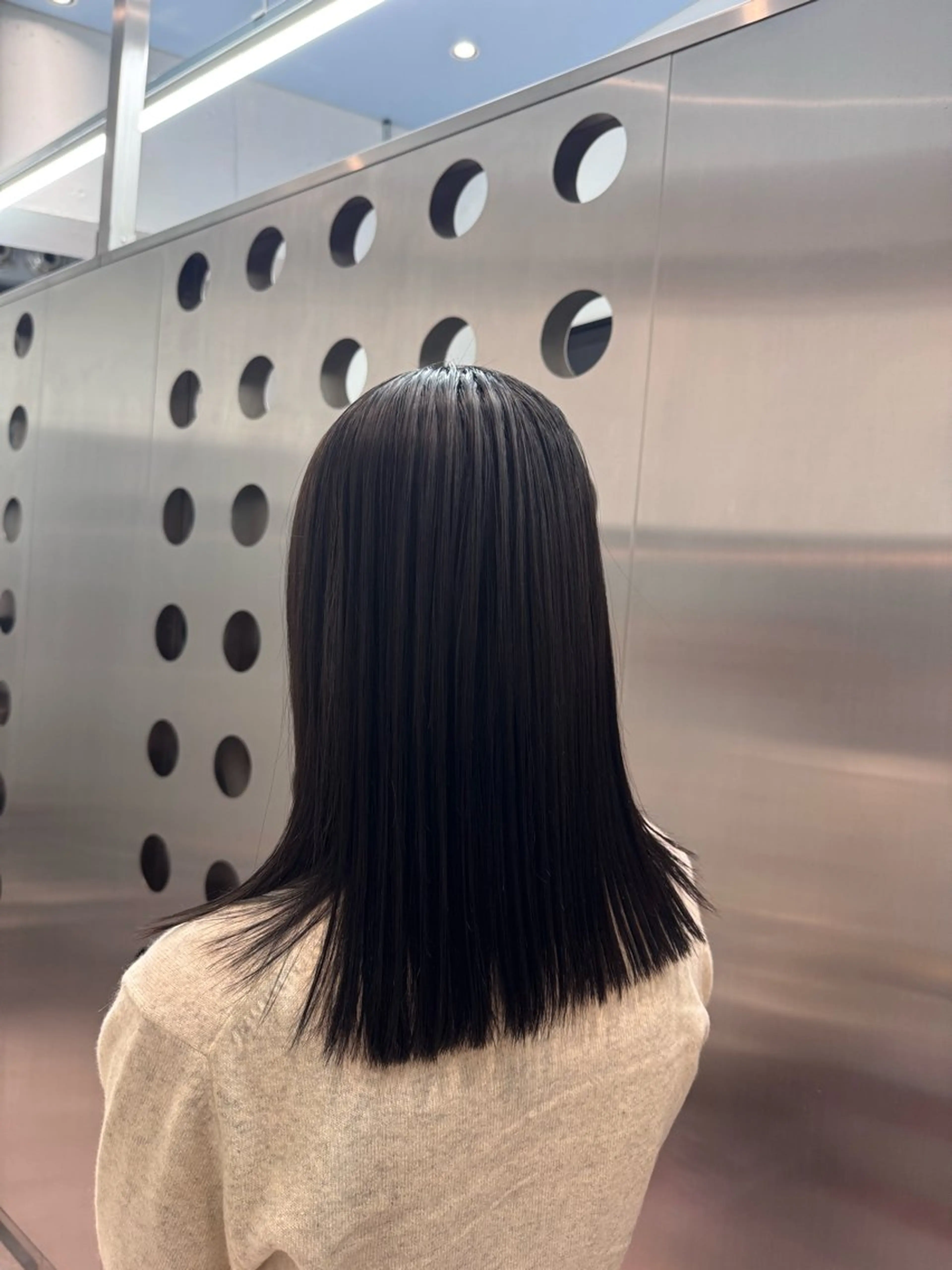 セミロング パーマ ストレートパーマ 北村 岳久翔のヘアスタイル