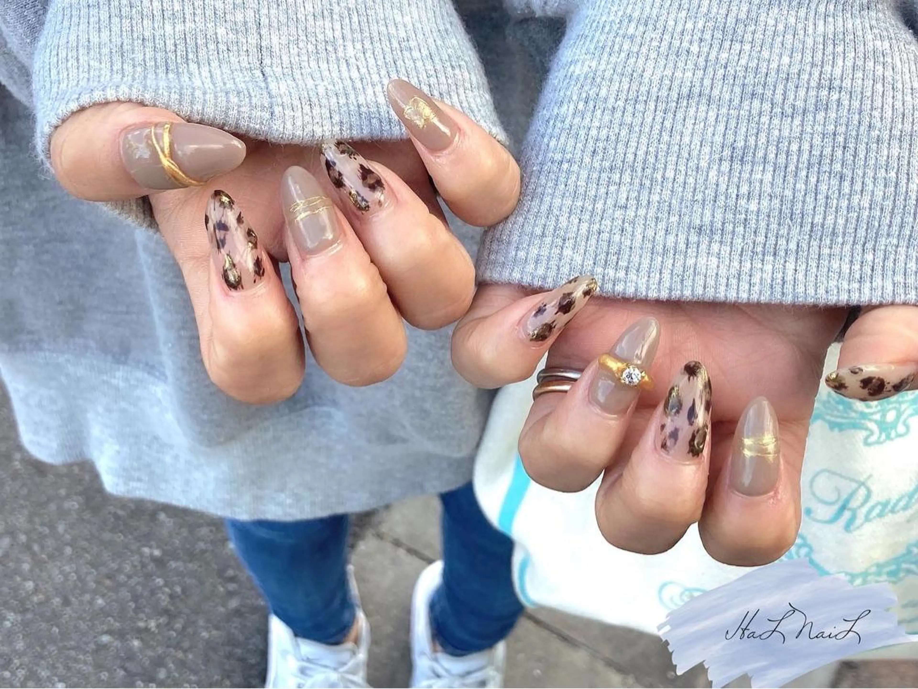 ネイル アニマル柄 ジェルネイル ハンドネイル HaL NaiLのネイルデザイン