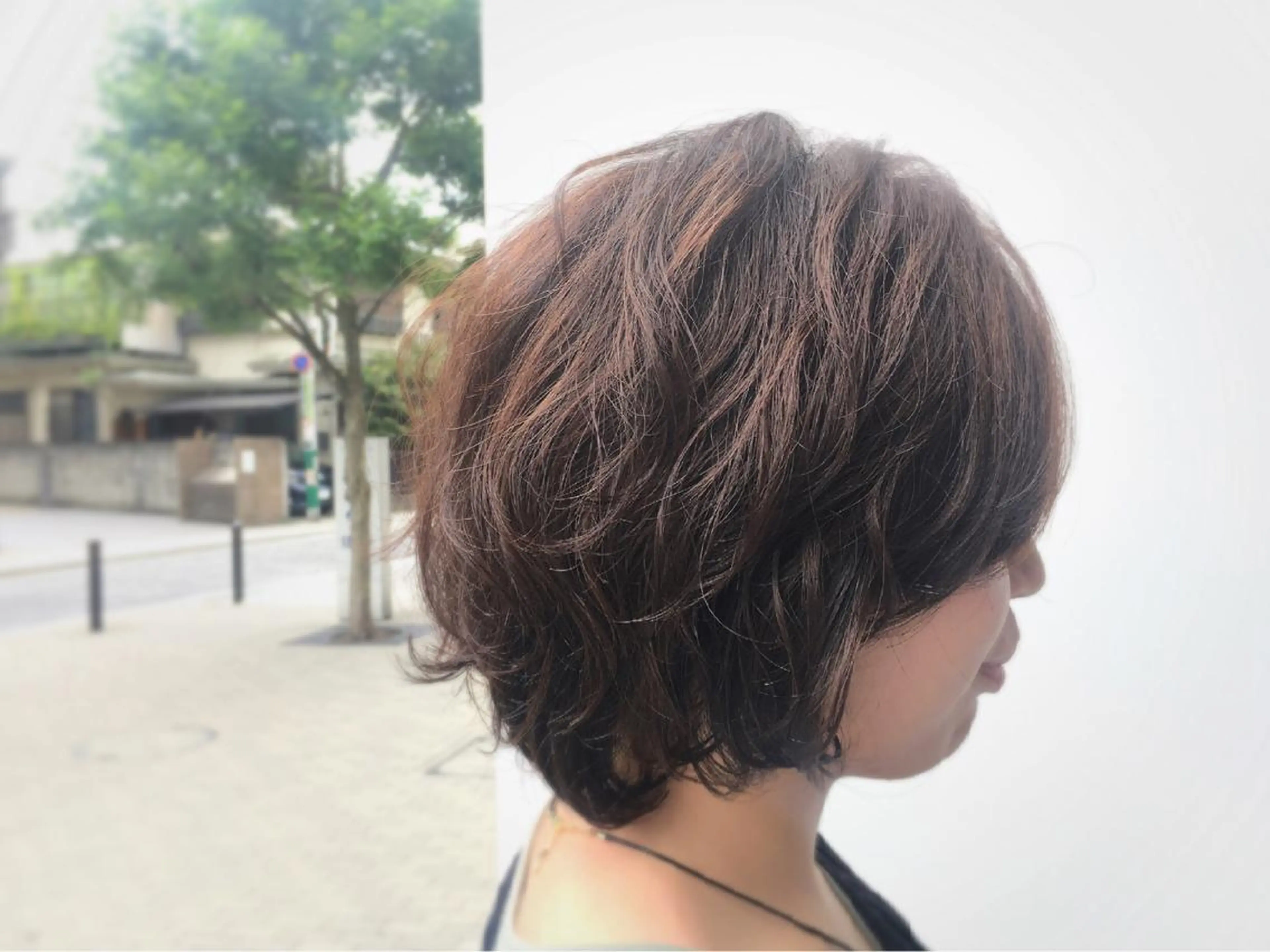 ショート カラー パーマ ショートヘア デジタルパーマ ツイストスパイラル 波巻き🩵片平和香奈のヘアスタイル