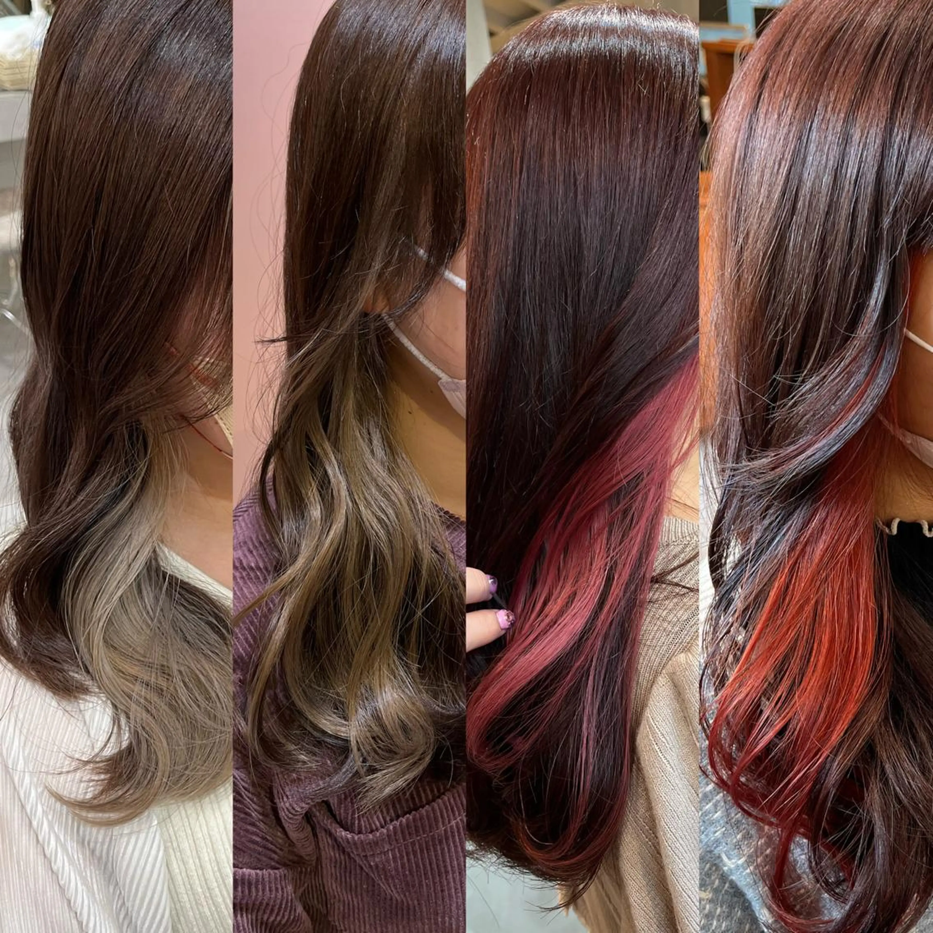 ロング カラー イヤリングカラー RIYA❤︎ Aujuaソムリエのヘアスタイル
