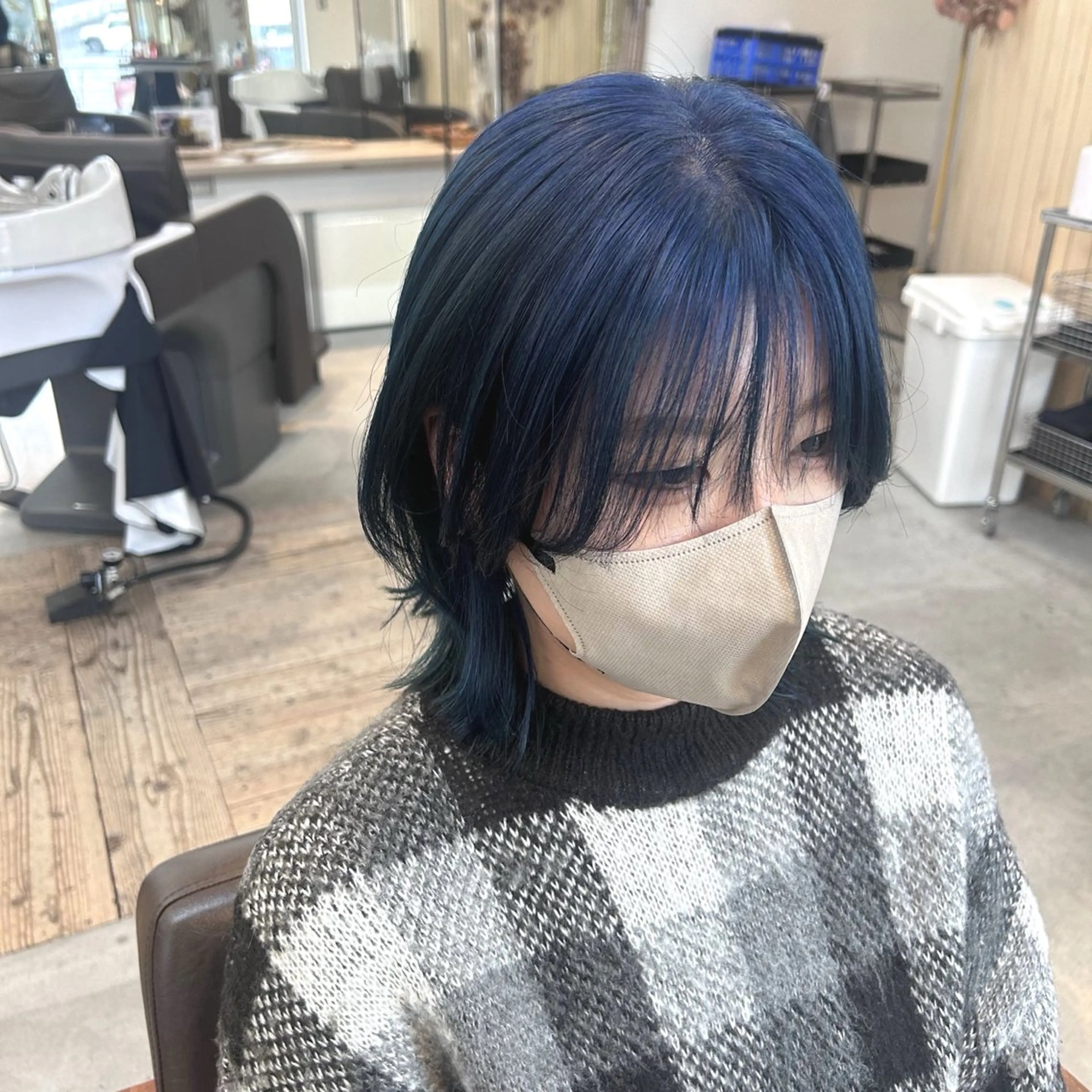 ミディアム カット ヘアカラー kachina所属・綿貫 美雪のヘアスタイル