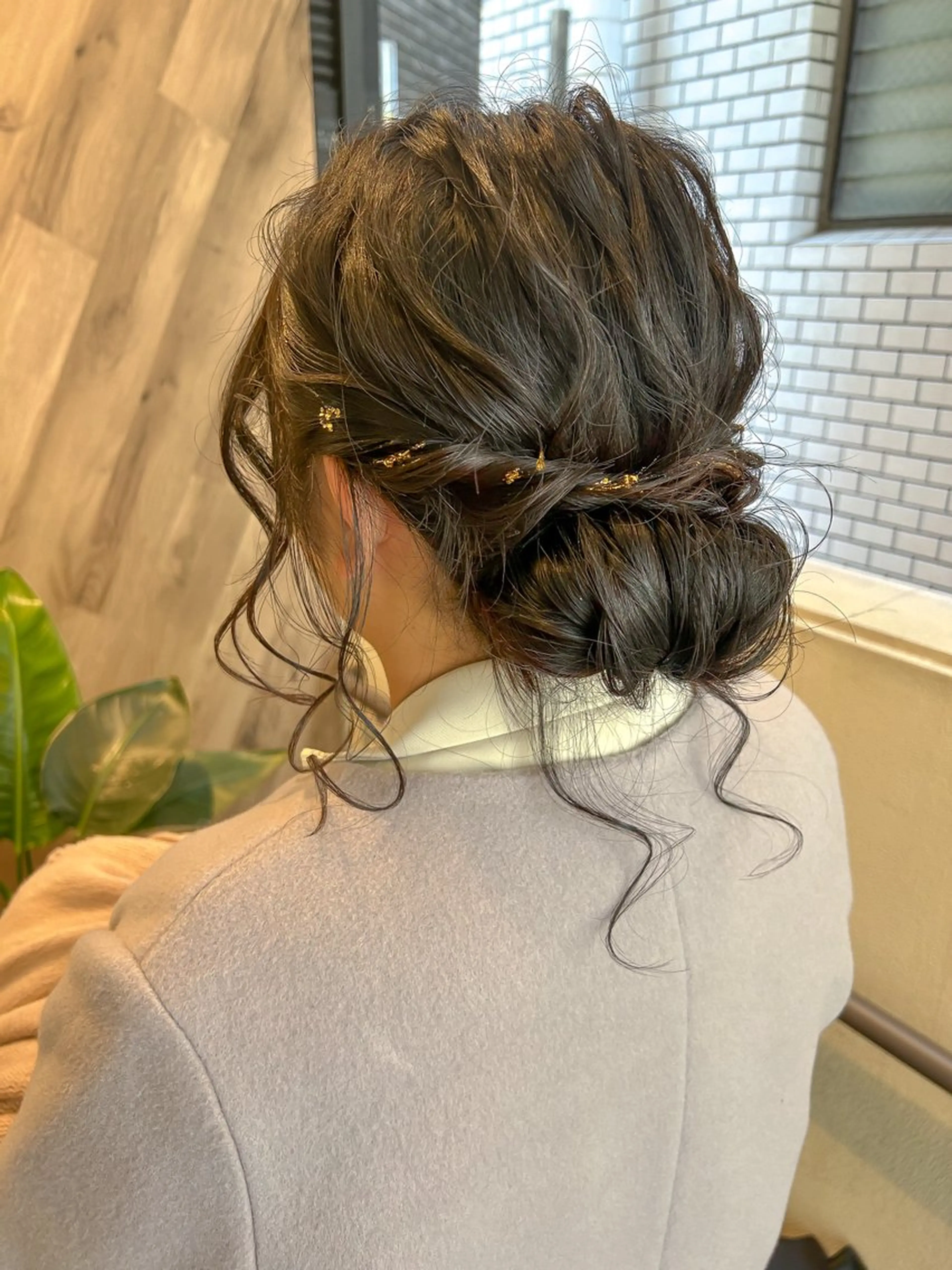 セミロング ヘアアレンジ ヘアセット 飯塚 沙衣のヘアスタイル
