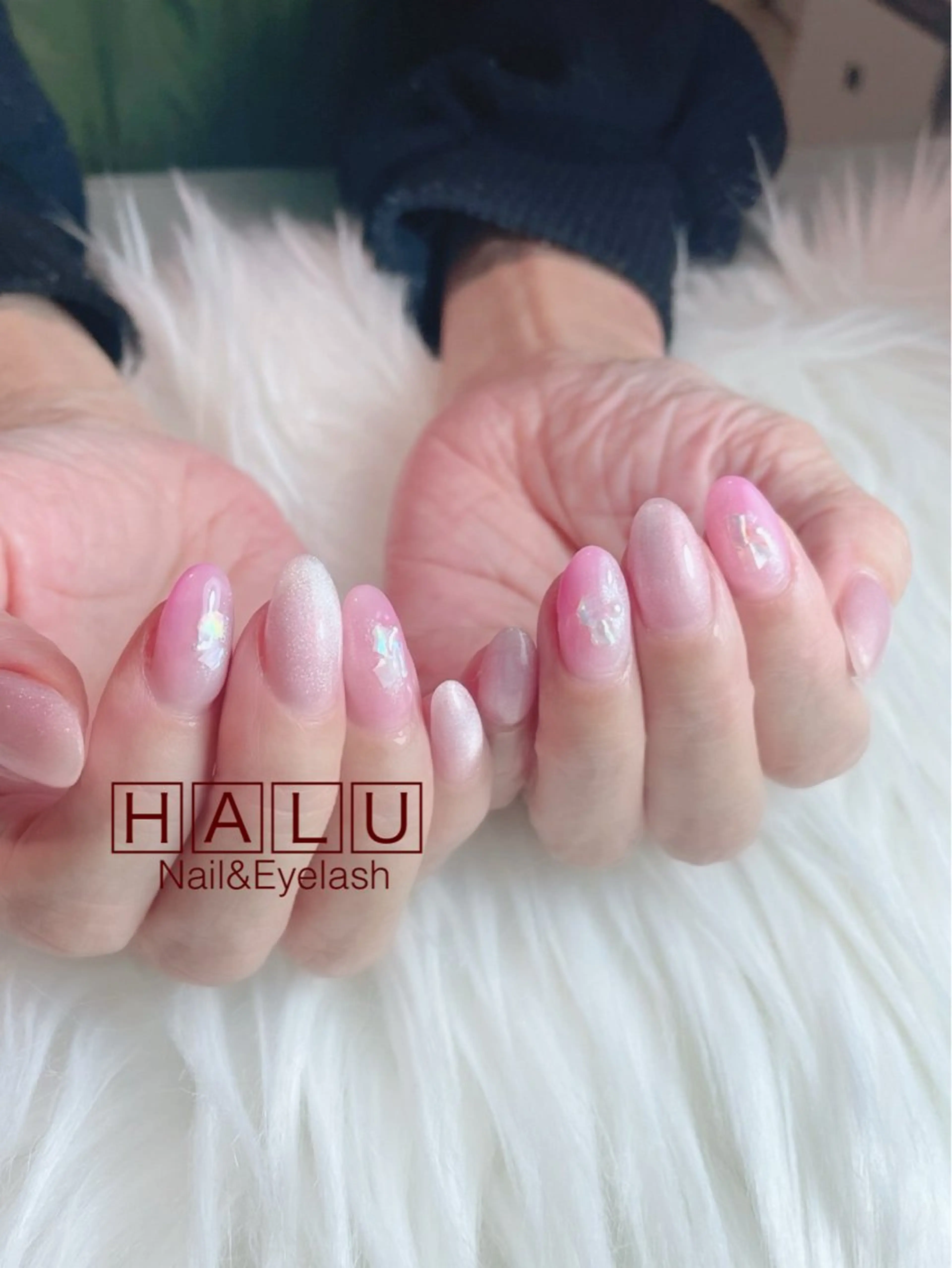 ネイル ニュアンスネイル ピンク HALU ハルのネイルデザイン