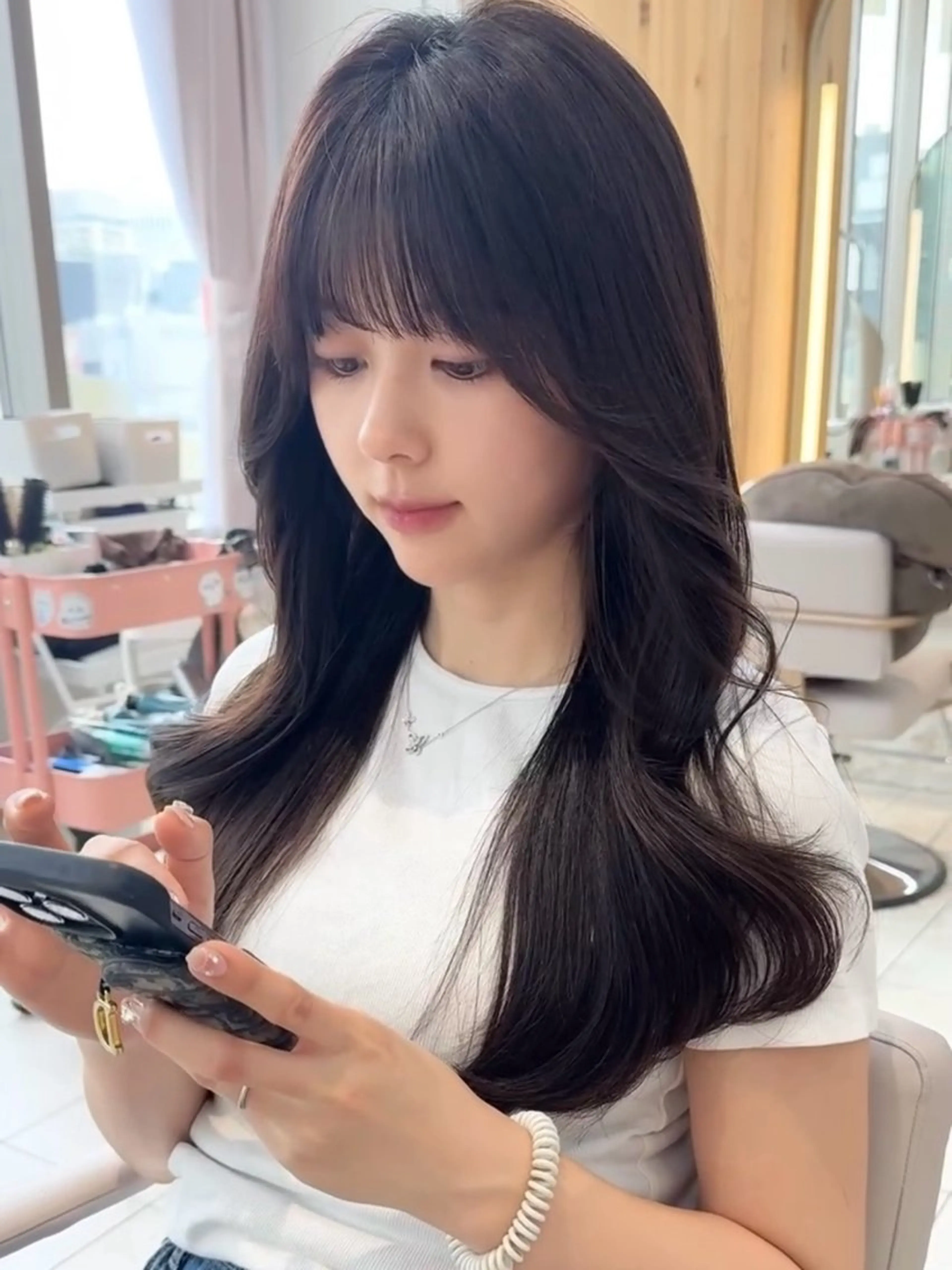 ロング カット ヘアカラー トリートメント 韓国くびれレイヤー 🇰🇷はづきのヘアスタイル
