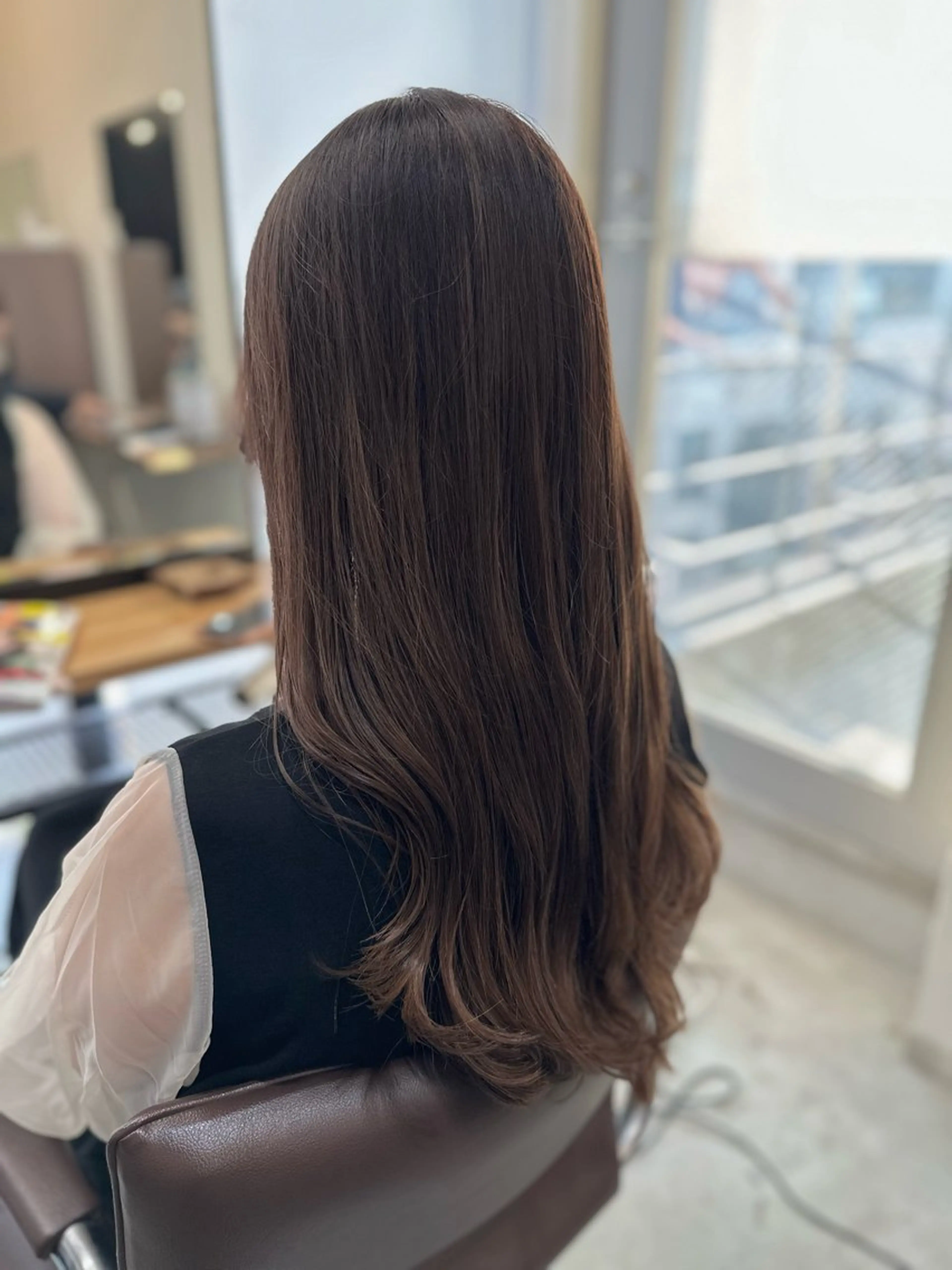 ロング カラー パーマ カット ヘアカラー パーマ トリートメント 小顔カット✨ 透明感カラー✨kyoのヘアスタイル
