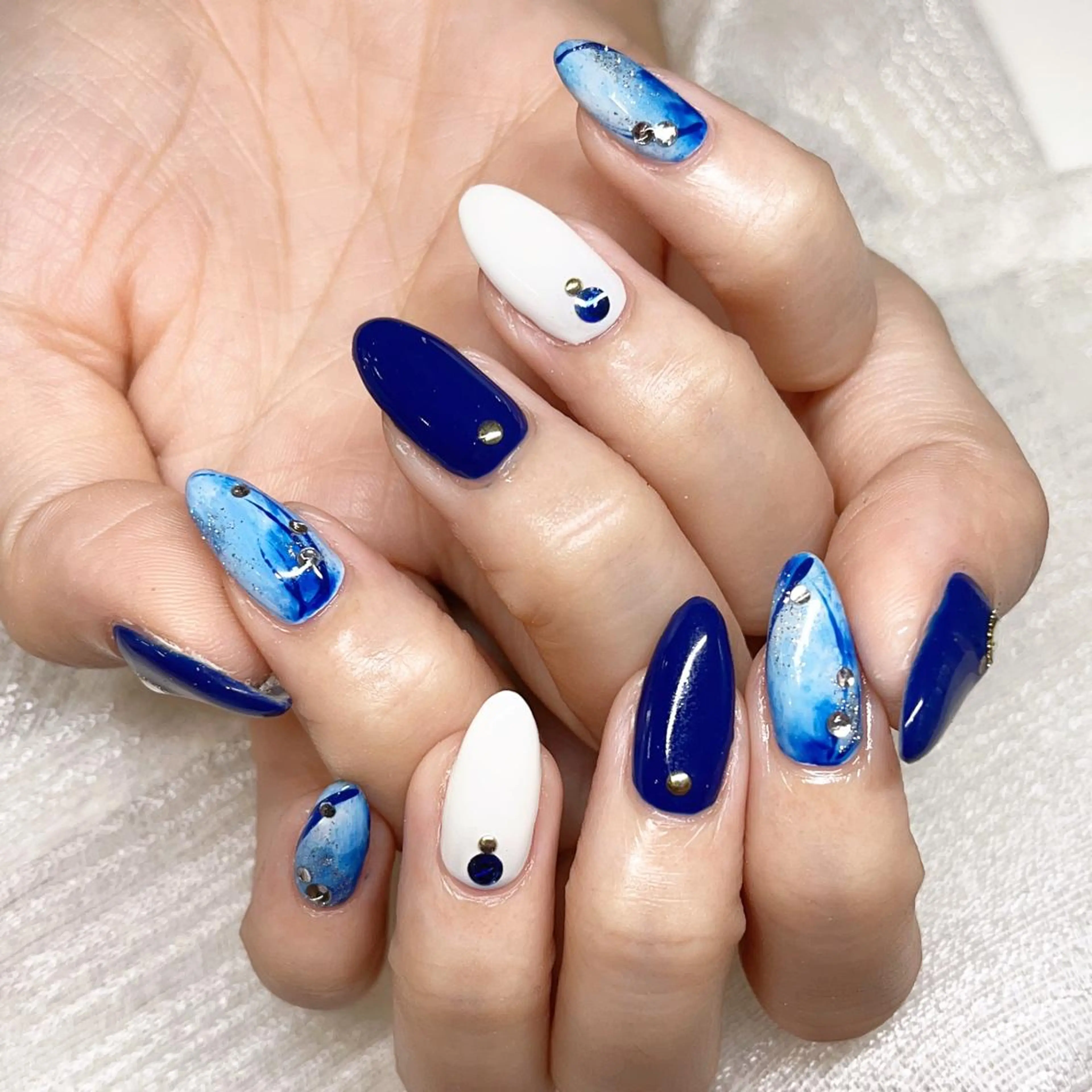 ネイル ブルー ♡Nailist yui♡のネイルデザイン