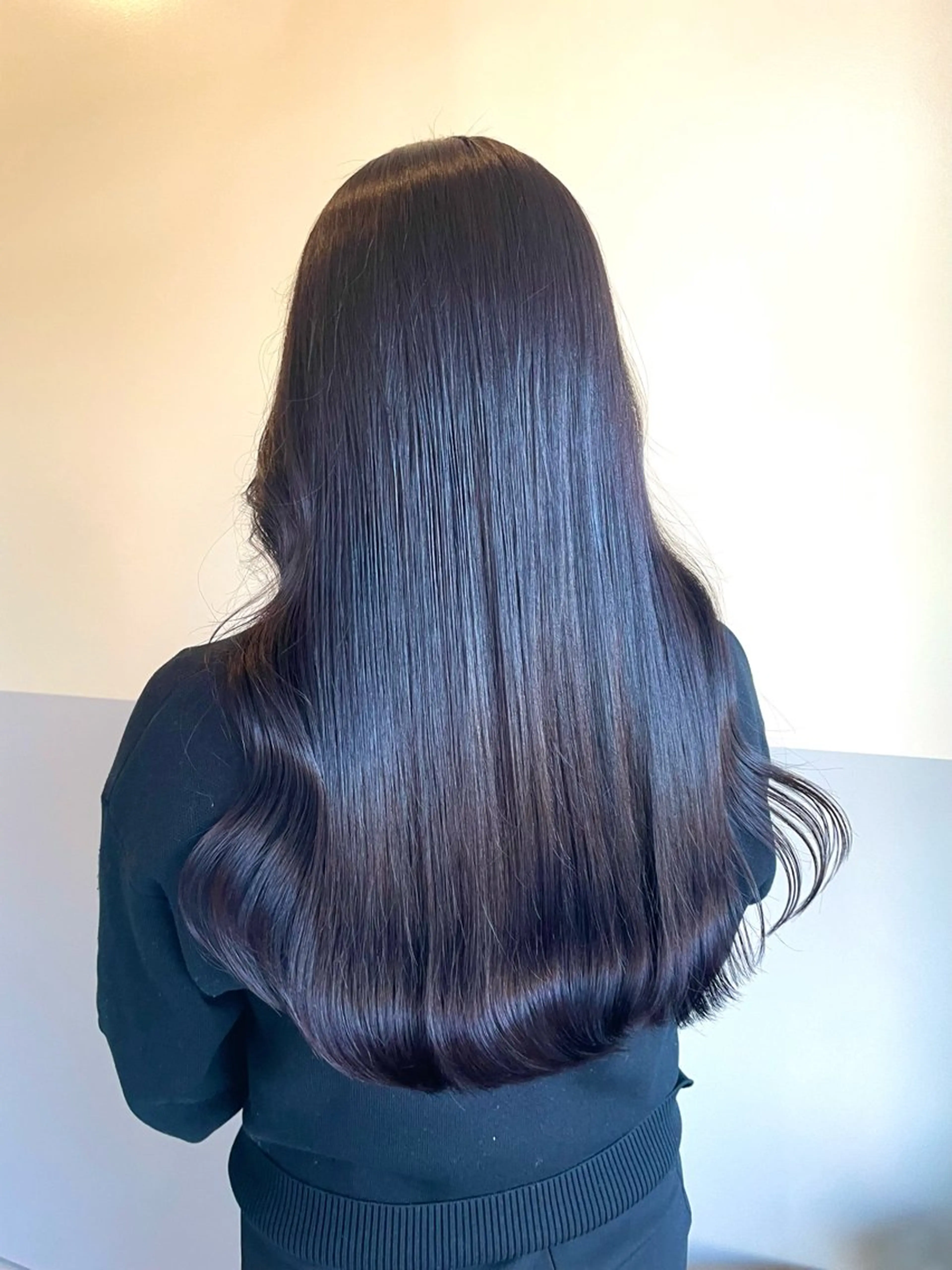 ロング カラー ディープラベンダー ラベンダーカラー カット ヘアカラー トリートメント basho ノエ.／カットモデルのヘアスタイル