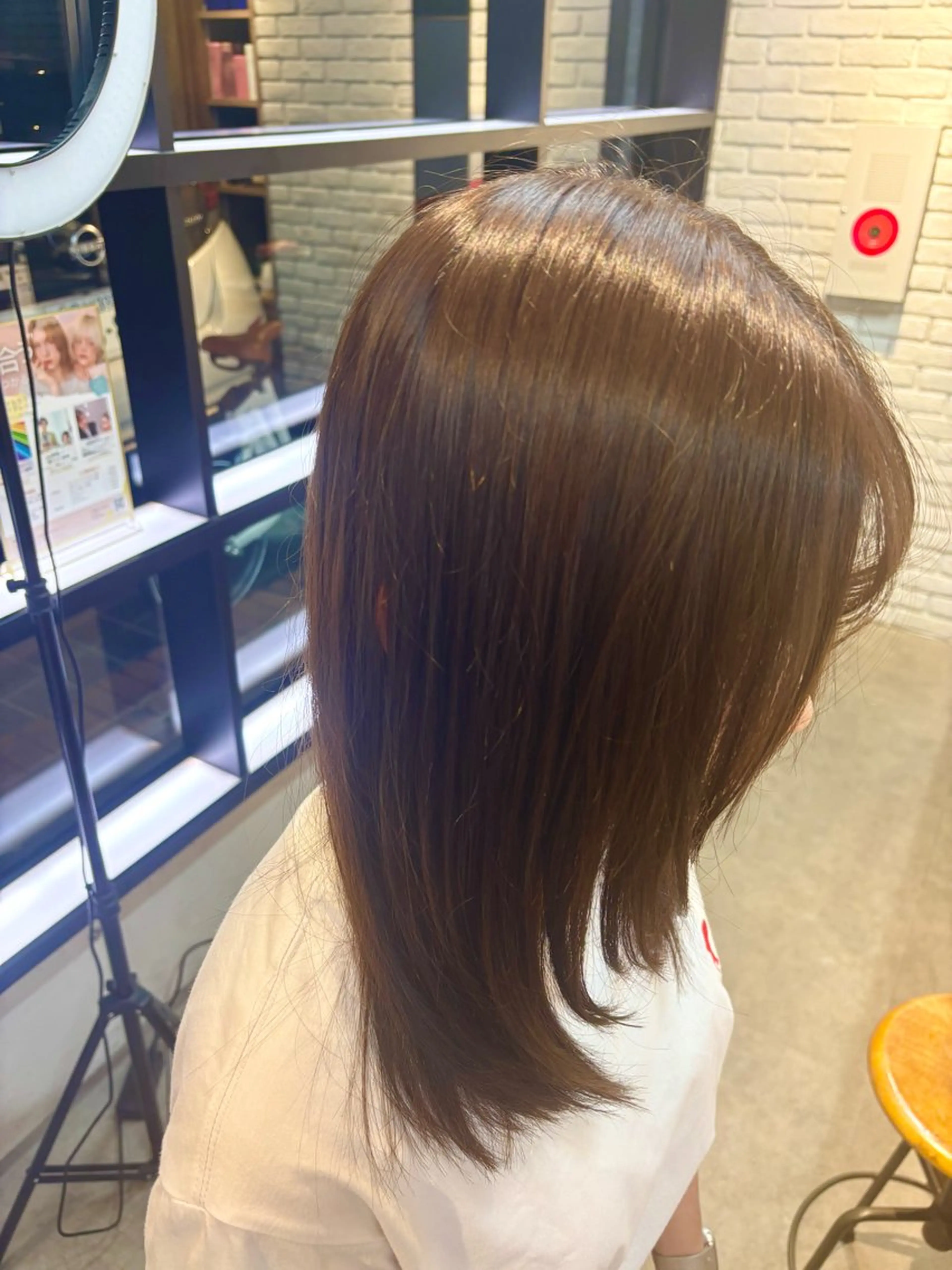 セミロング カラー ヘアアレンジ 学生 トリートメント ヘアカラー 似合う赤み消しカラー ＊こうき［恵比寿］のヘアスタイル