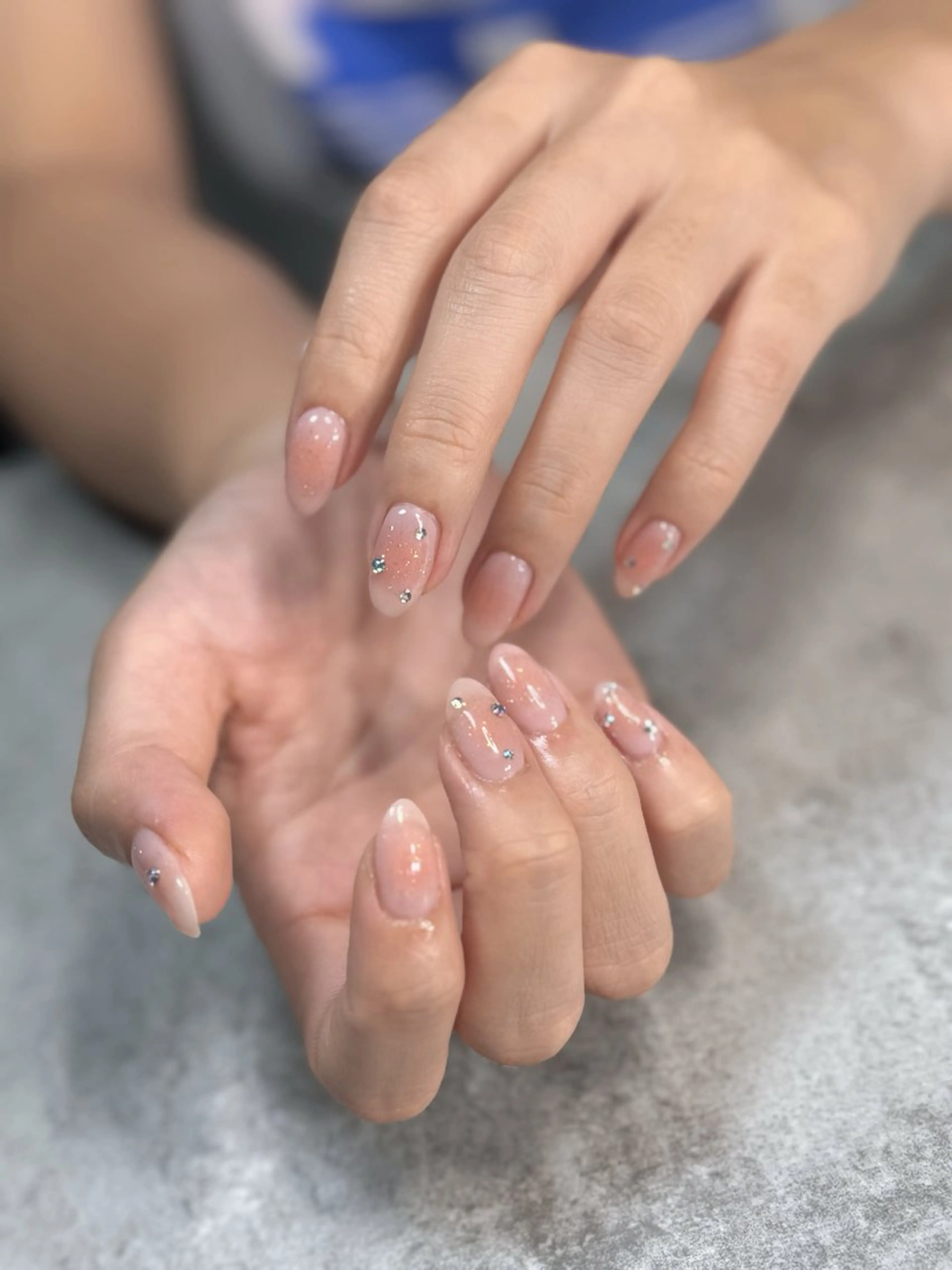 ネイル アートネイル オーロラネイル チークネイル フレンチネイル ジェルネイル nail sideraのネイルデザイン