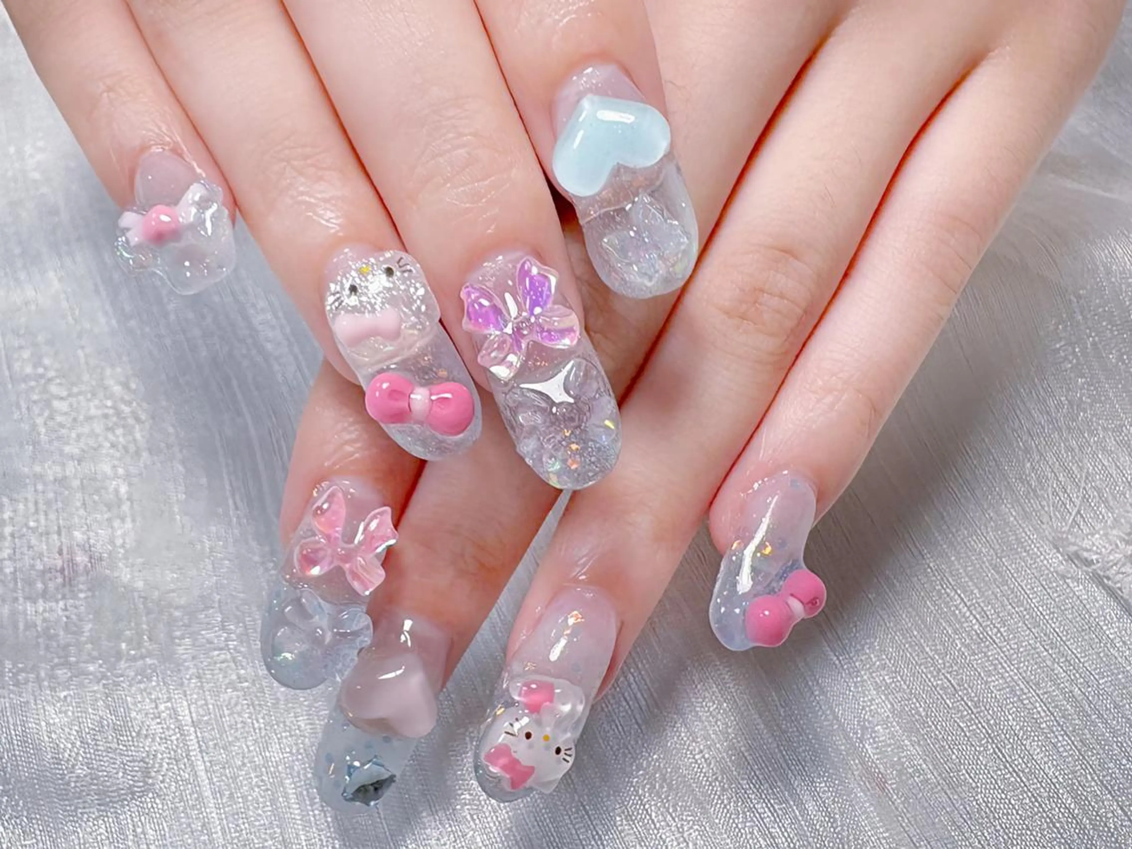 ネイル ハンドネイル 🎀鈴音🎀 ワンホンネイルのネイルデザイン