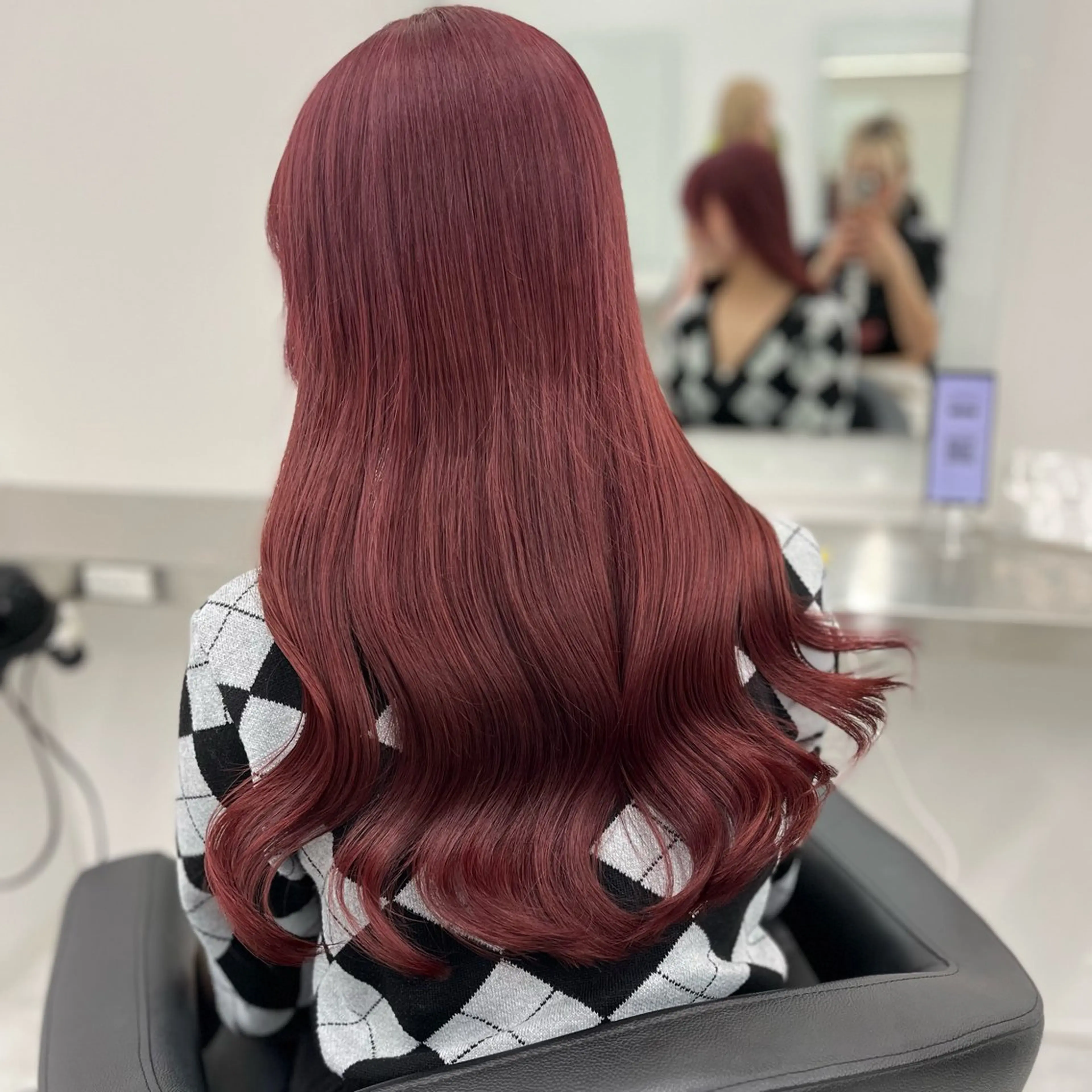 ロング ヘアカラー トリートメント ヘッドスパ 💗韓国暖色ヘア NO.1💗🪽のヘアスタイル