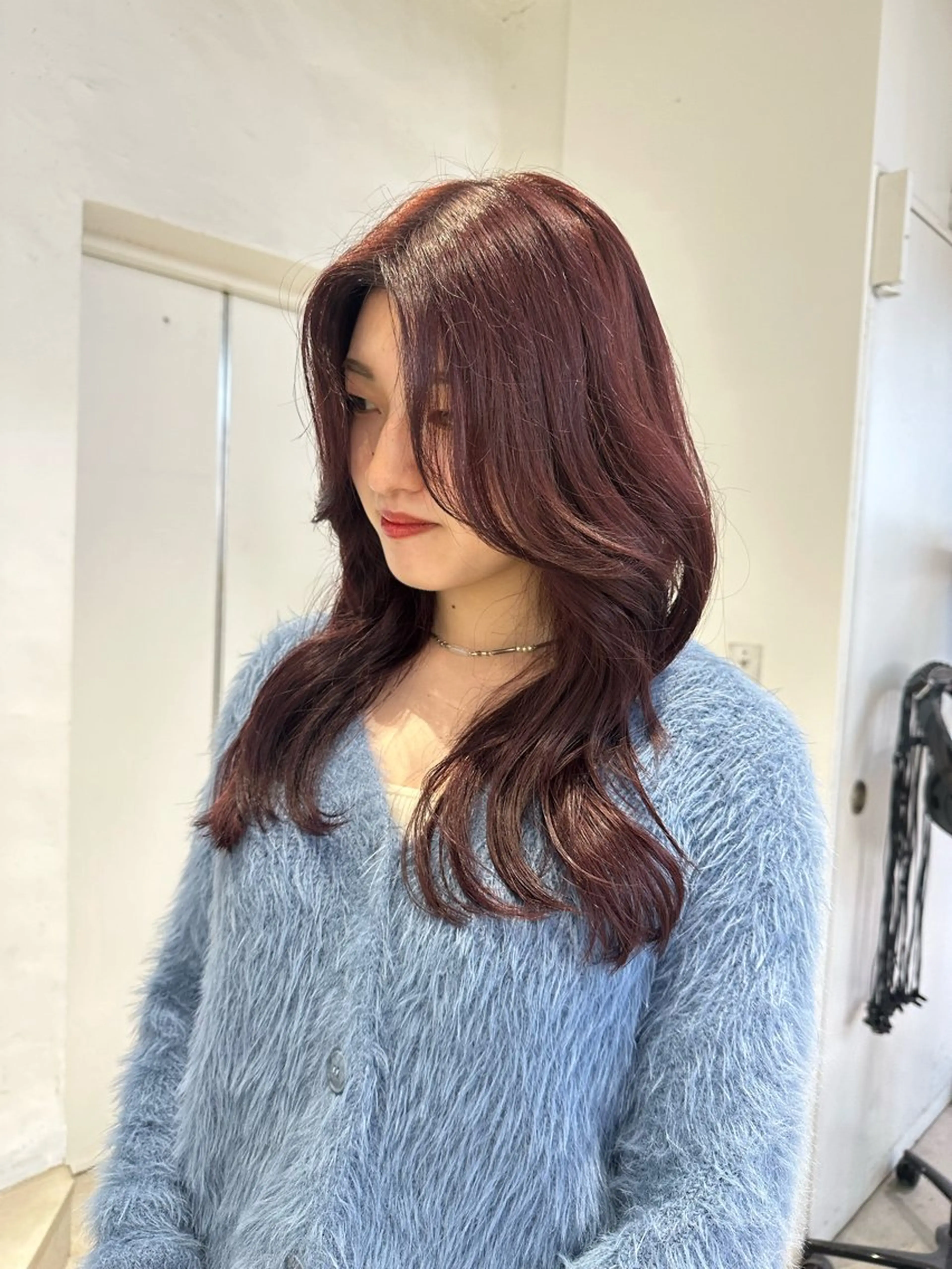 セミロング ヘアカラー トリートメント 🎀韓国レイヤー特化 🎀ベージュ/ミクのヘアスタイル