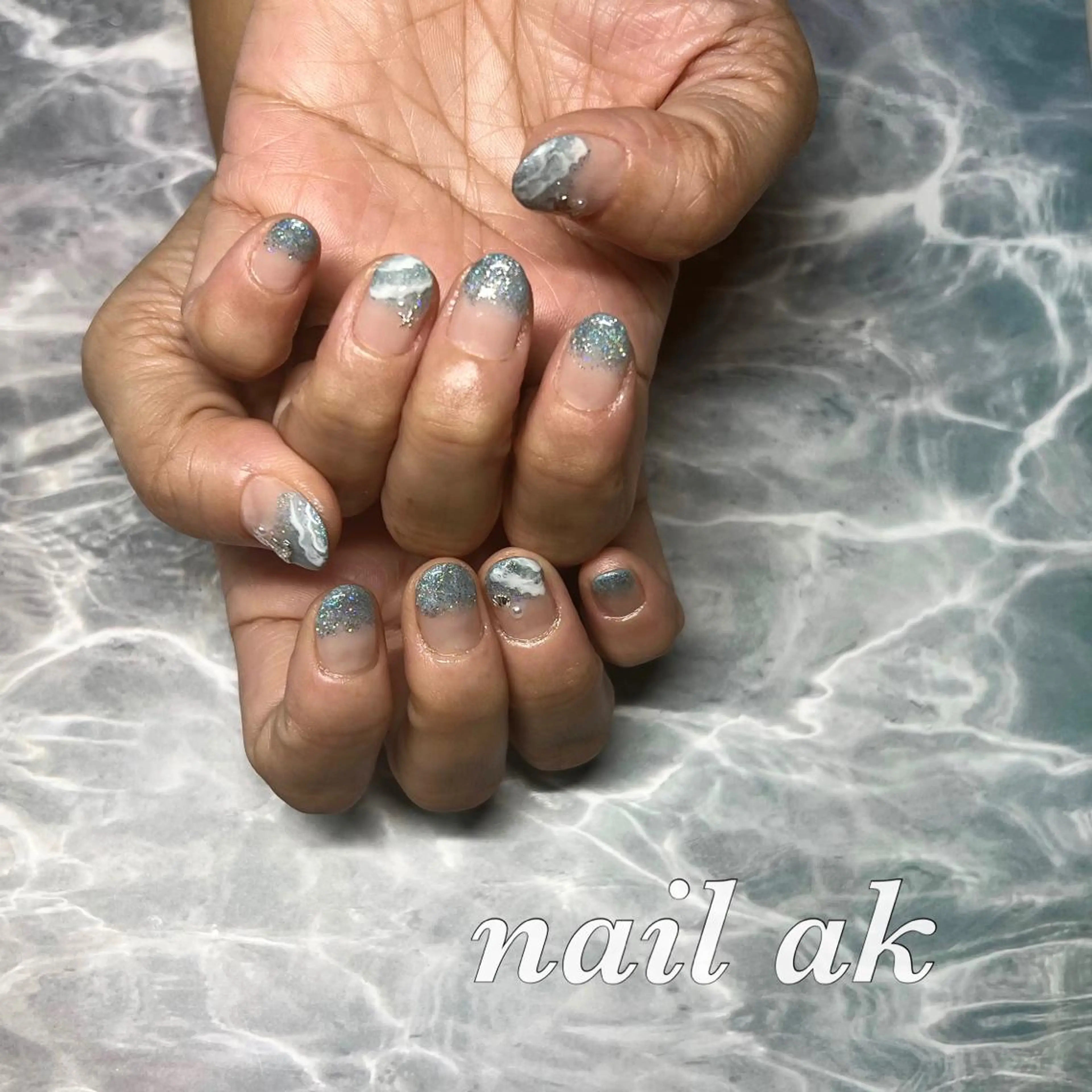 ネイル 夏ネイル ハンドネイル ak nail .のネイルデザイン
