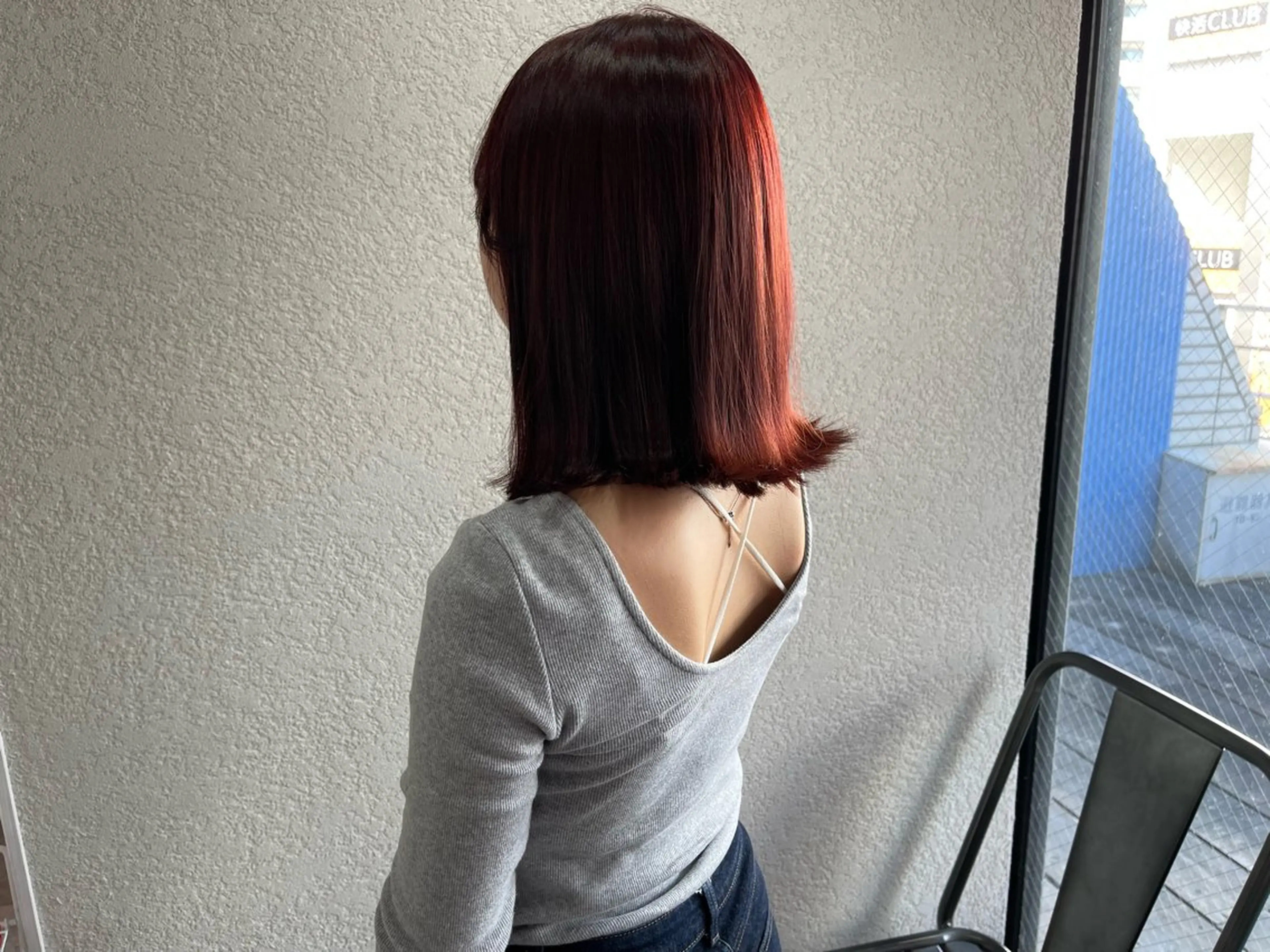 ミディアム カラー ブラウンカラー レッドカラー レッドブラウン ボブ 🐋槙川 郁弥🐋のヘアスタイル