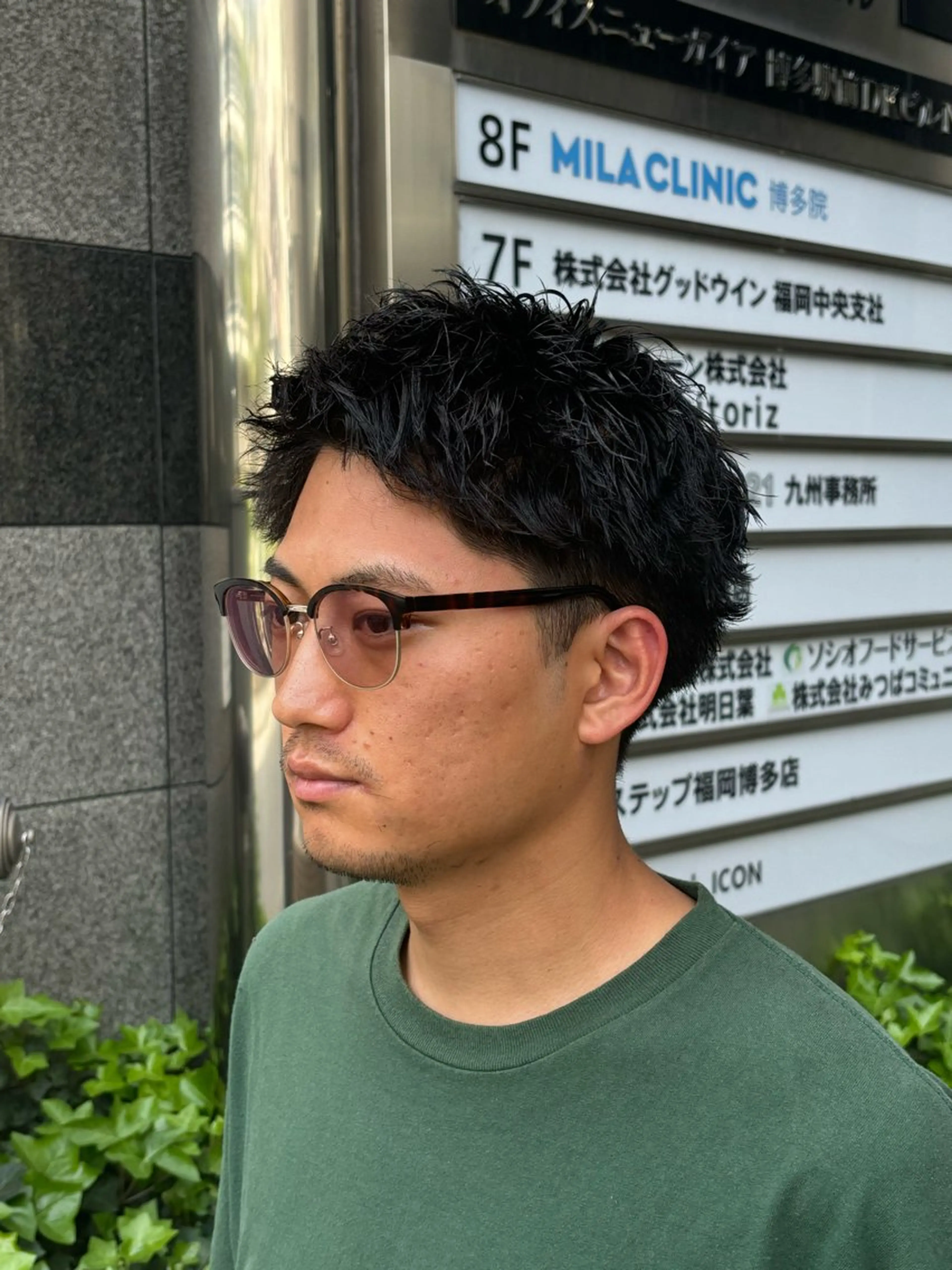 パーマ メンズ 渡 汐音のヘアスタイル