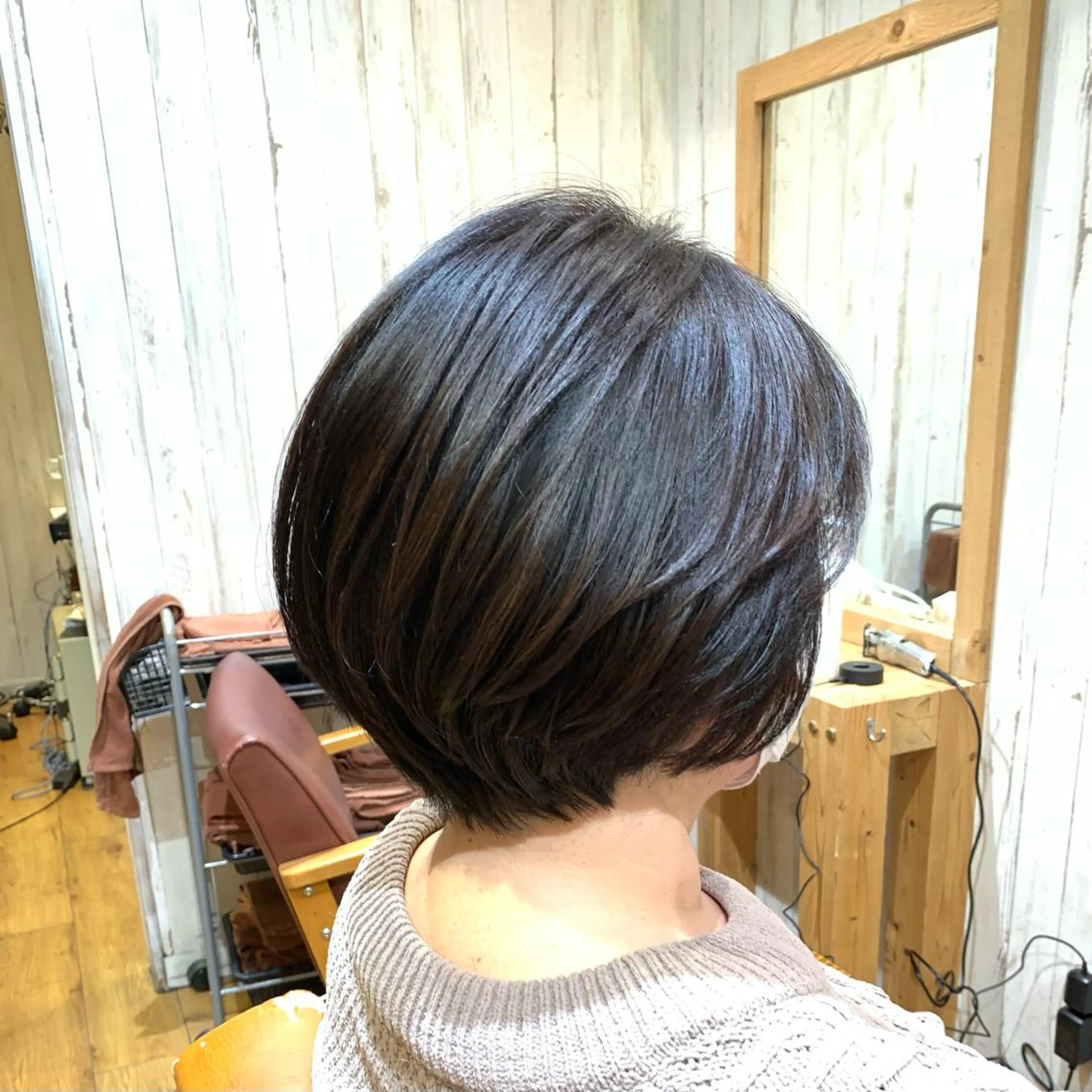 ショート ショートボブ 丸みショート ベリーショート ボブ くびれヘア Halo 長居店 "ROKI"のヘアスタイル