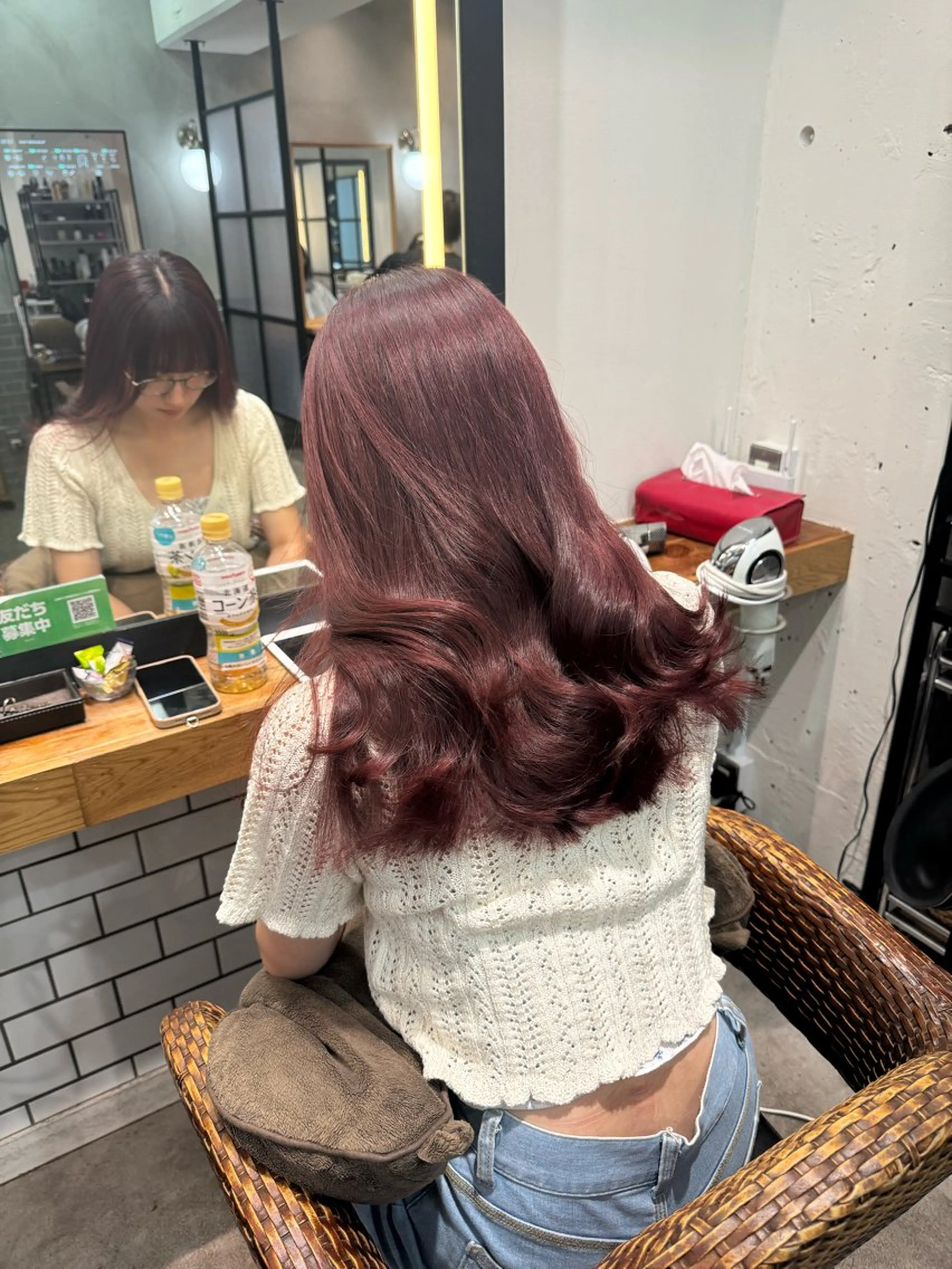 ロング カラー ブリーチ ダブルカラー ブリーチなしカラー カット ヘアカラー トリートメント 暖色カラー🤎Red Neo　meiのヘアスタイル