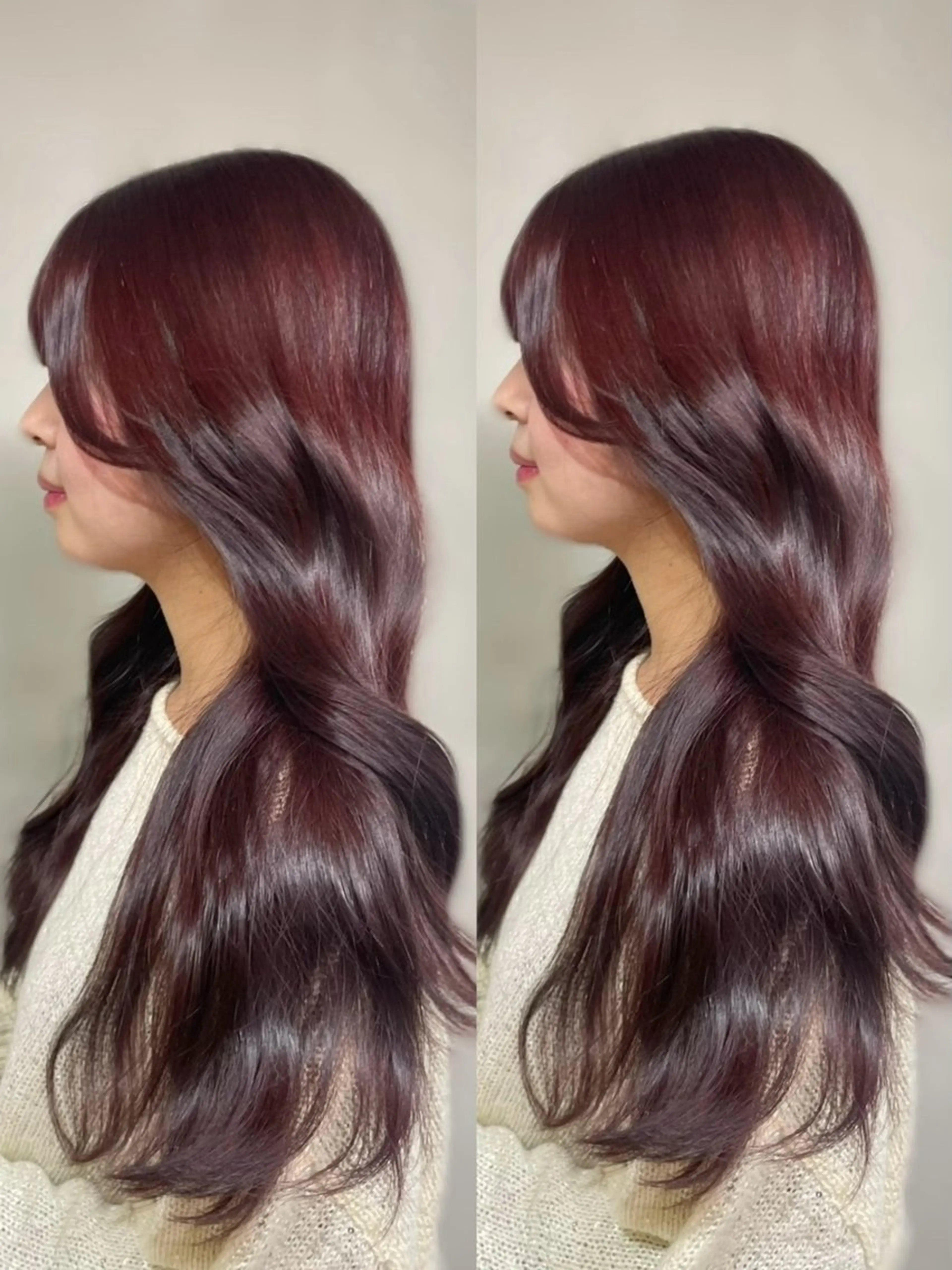 ロング カラー ワンホンレイヤー 福岡天神RAIRAのヘアスタイル