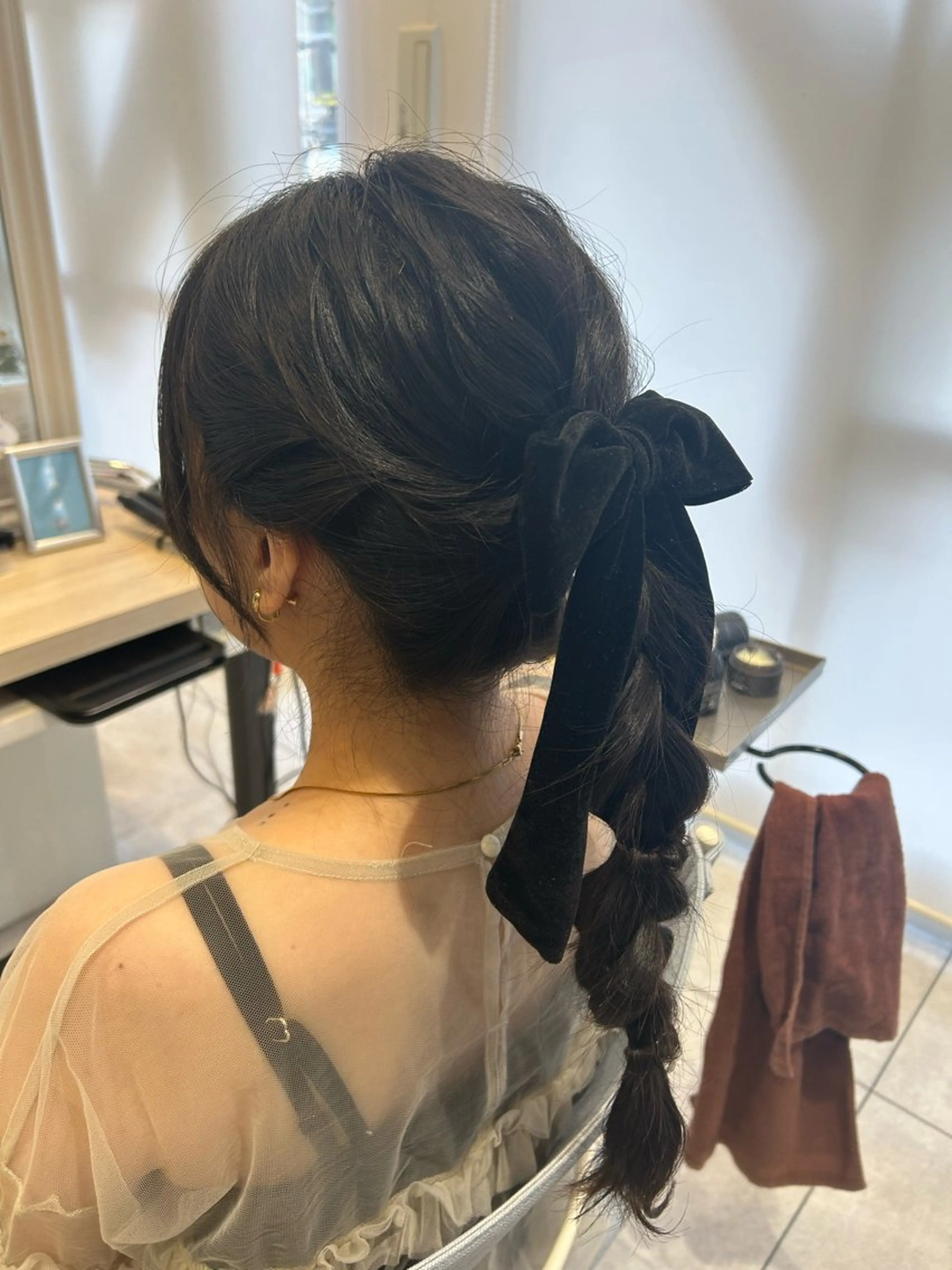 ロング ヘアアレンジ ヘアセット メンズパーマ/センタ ーパート/春花 美咲のヘアスタイル