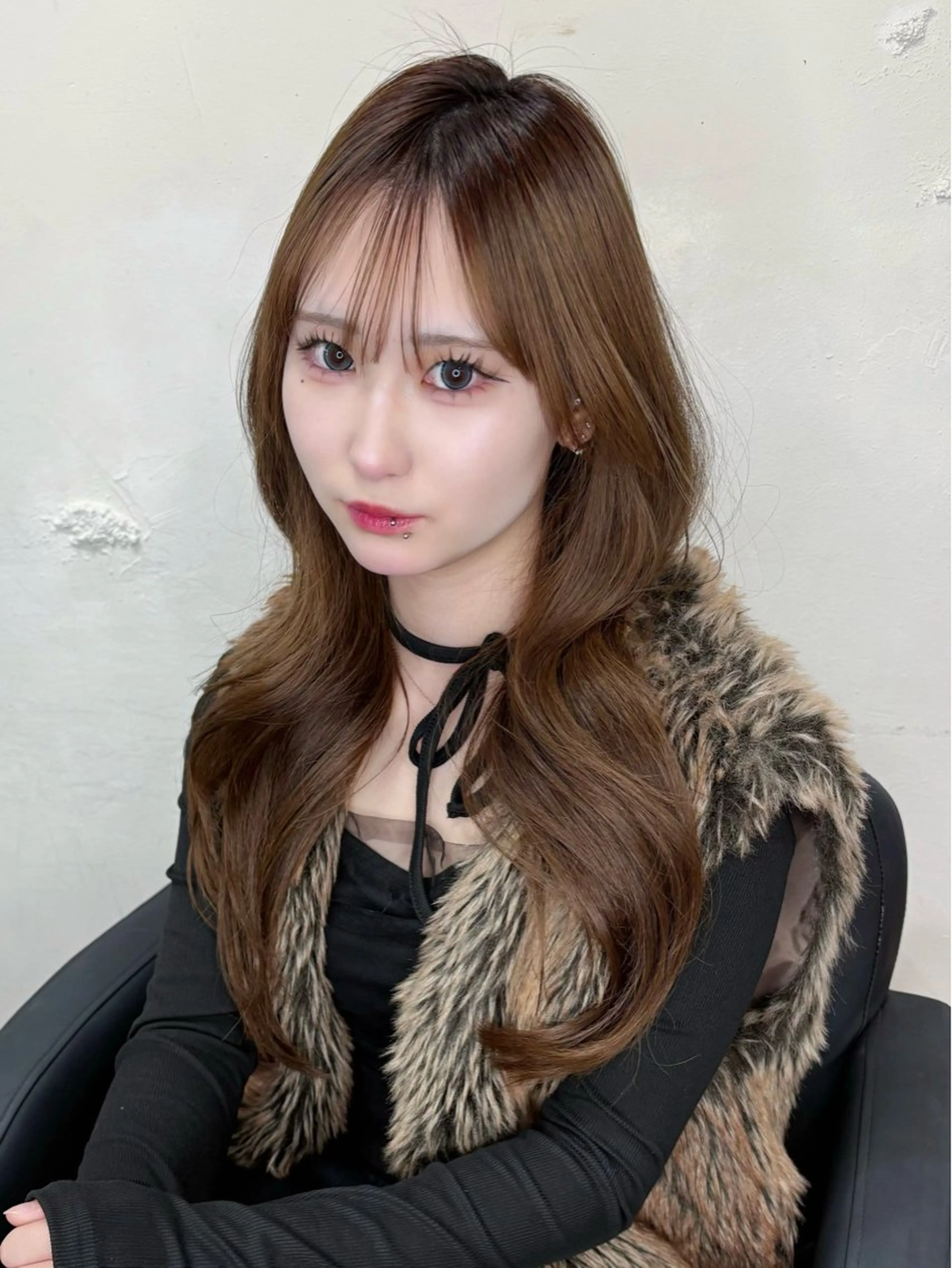 ロング こもも/ワンホン/ 韓国/髪質改善のヘアスタイル