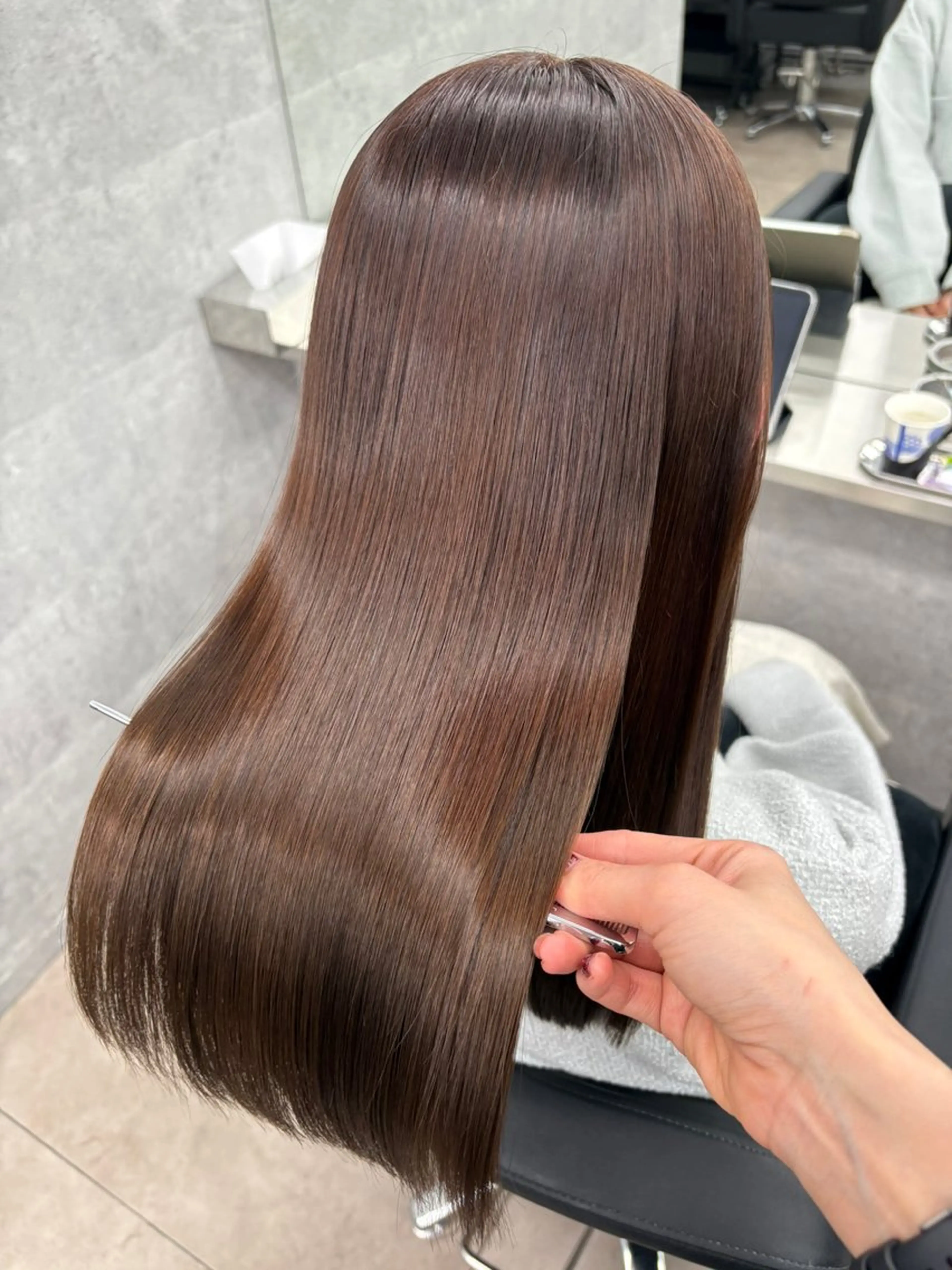 セミロング カラー 新宿/髪質改善/ 美髪矯正/原島のヘアスタイル