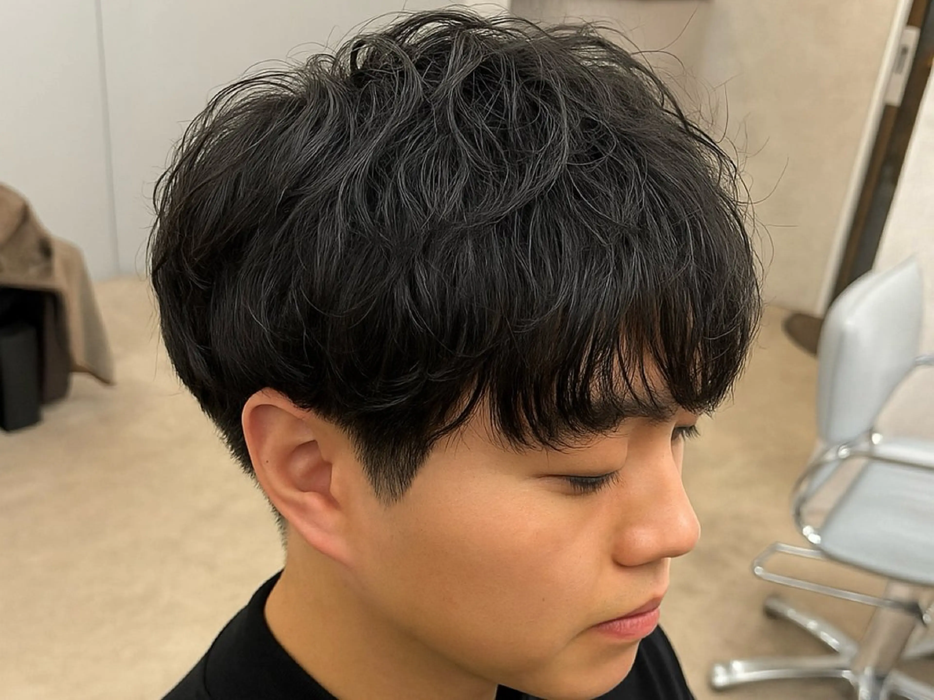 パーマ メンズ カット パーマ 🧸韓国ヘア/メンズ KURUMI🤍のヘアスタイル