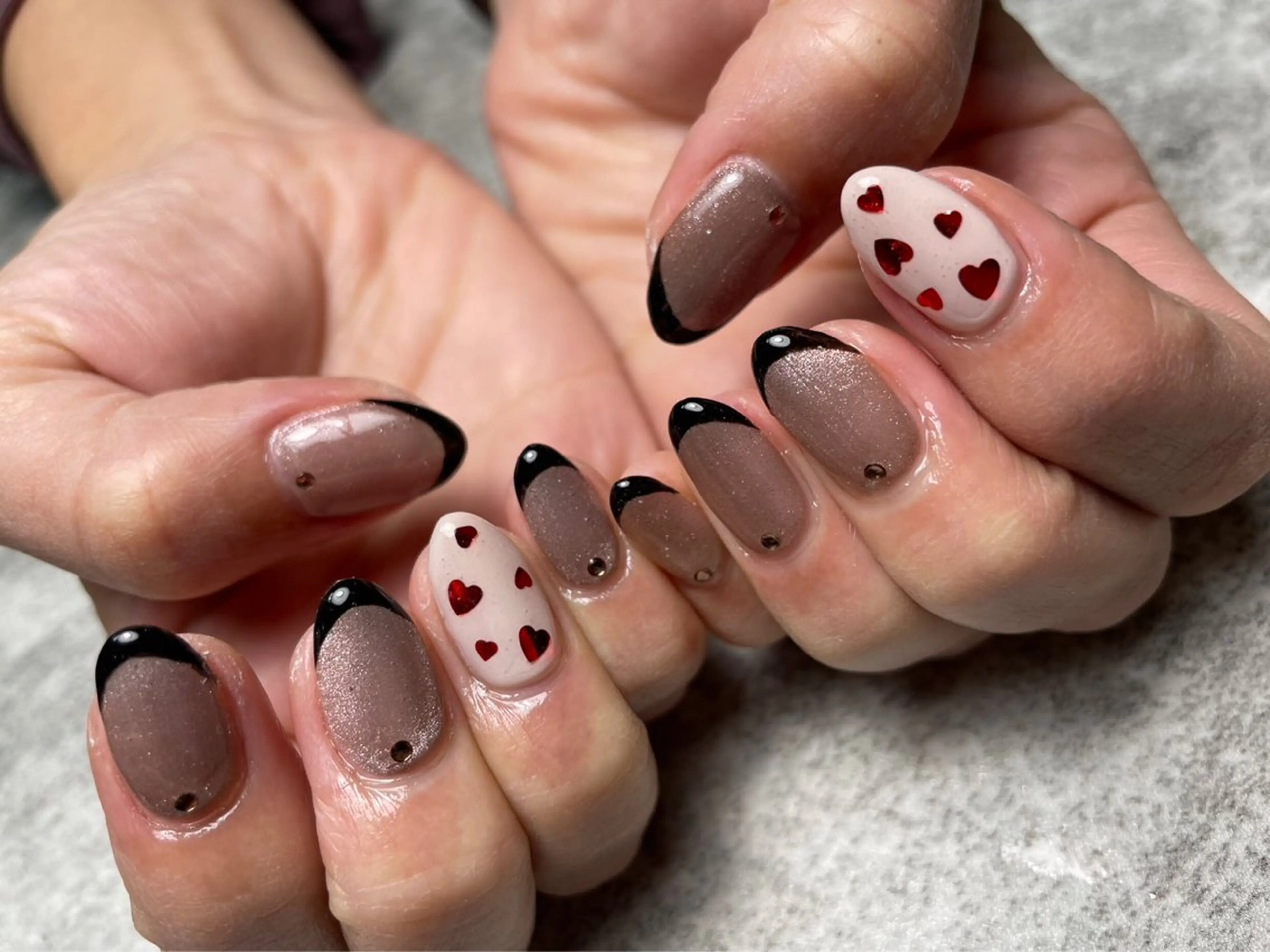 ネイル バレンタイン RISA joie nailのネイルデザイン
