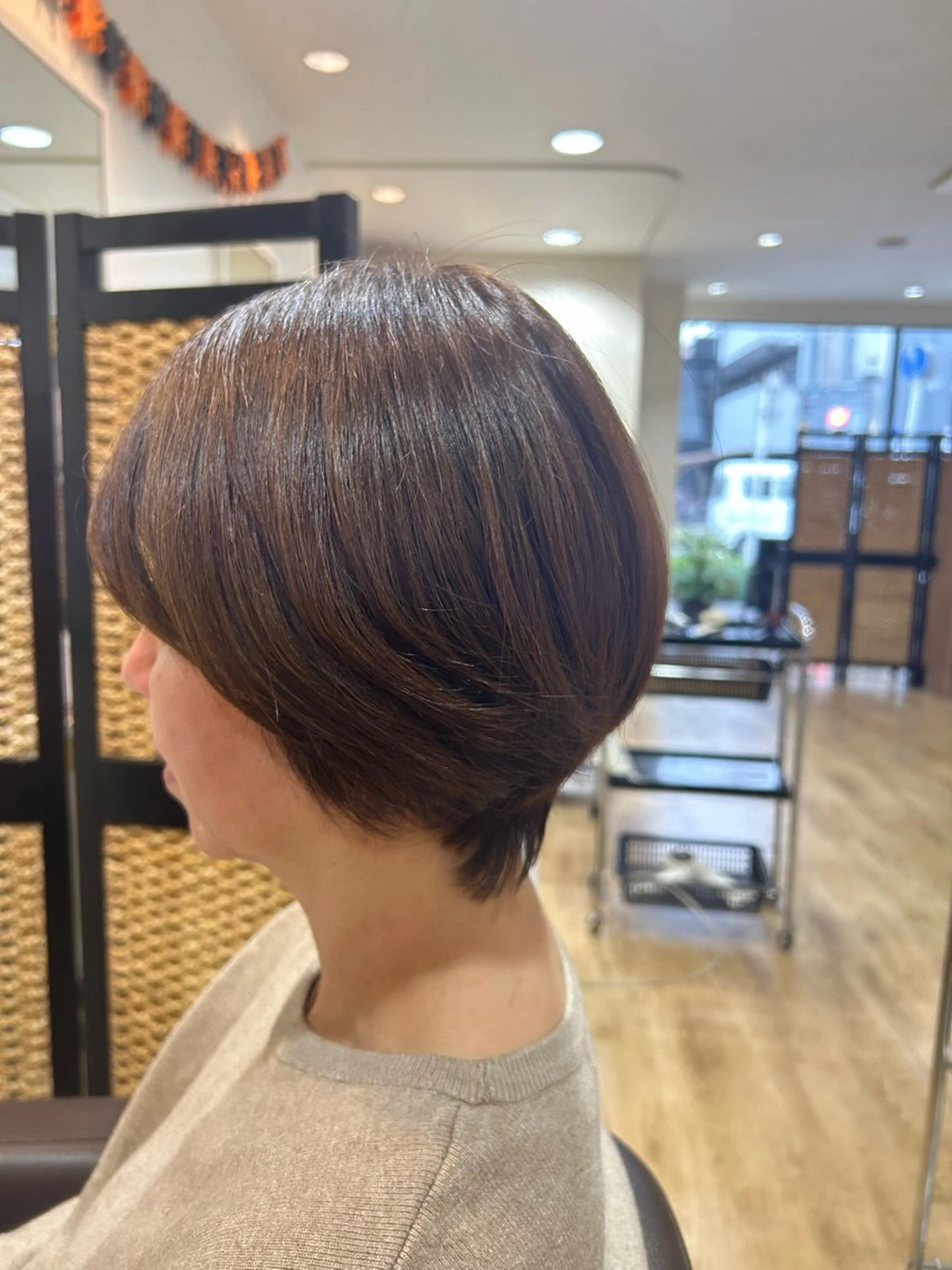 ショート カット ヘアカラー トリートメント ボブ/ナチュラル 縮毛矯正/吉川清保のヘアスタイル