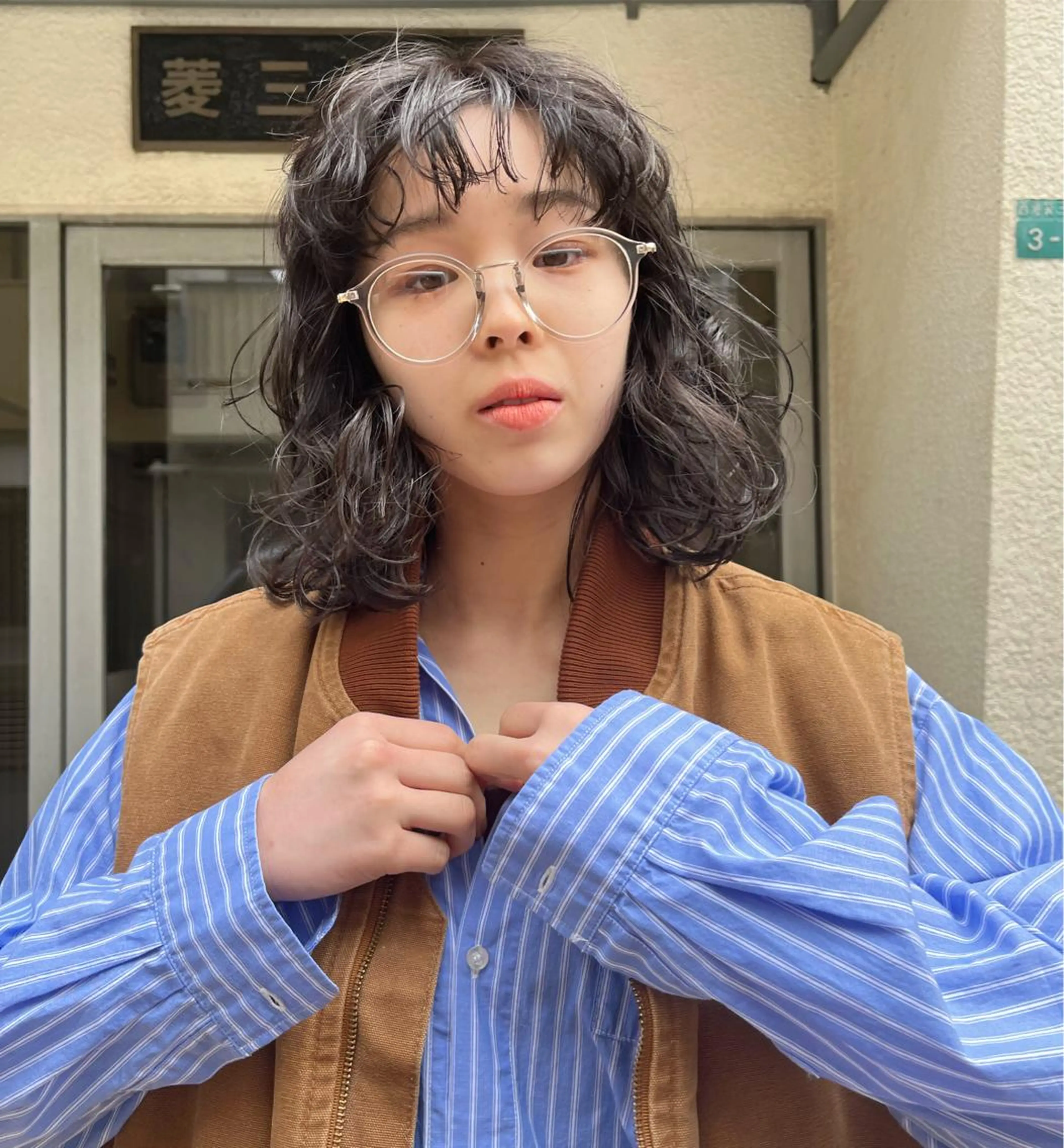 ミディアム パーマ ニュアンスヘア☆樋口 希世☆のヘアスタイル