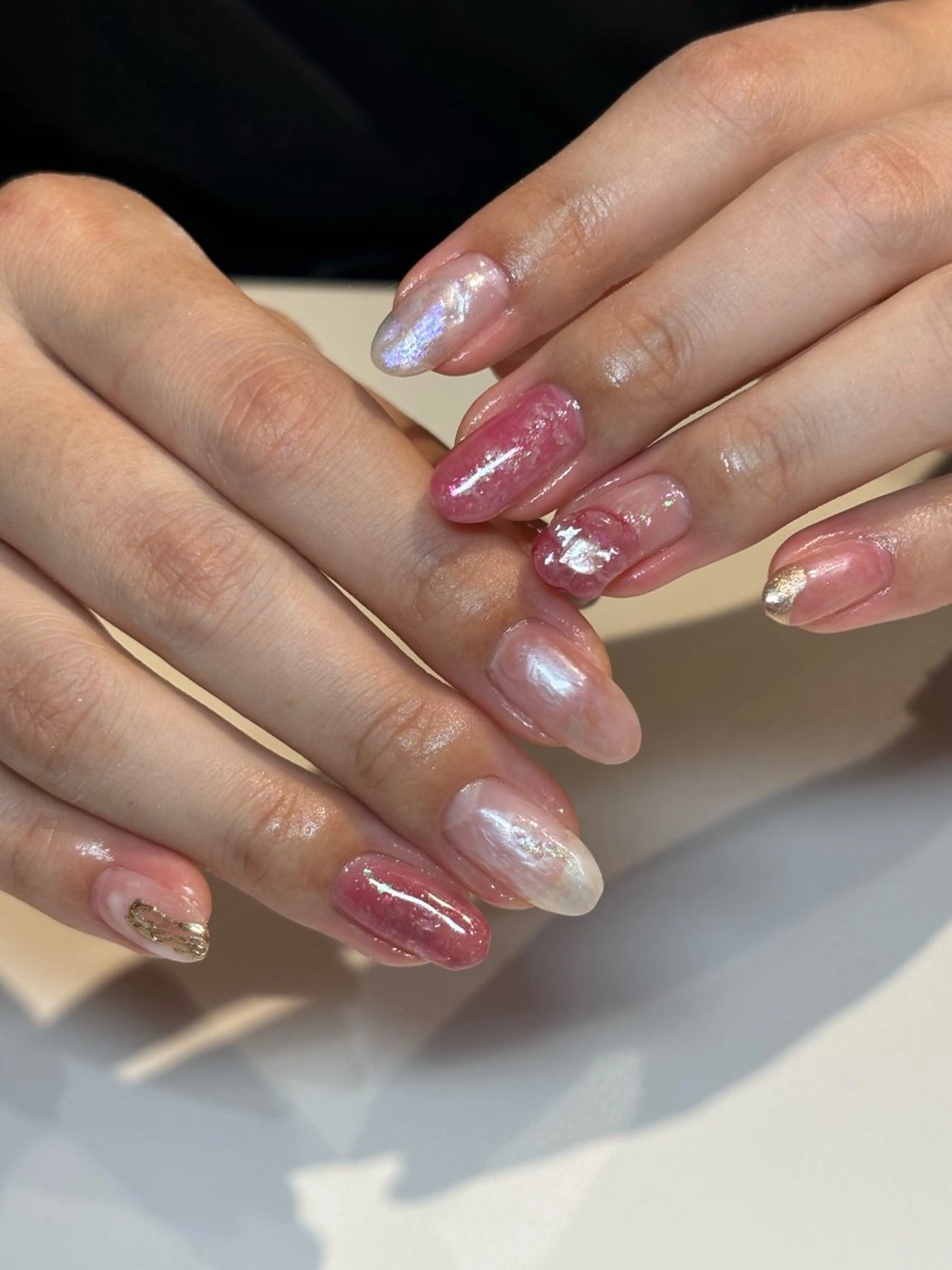 ネイル フットネイル フレンチネイル ジェルネイル グラデーション マグネットネイル ハンドネイル ヘアー.ネイル二刀流 misa🫧のヘアスタイル