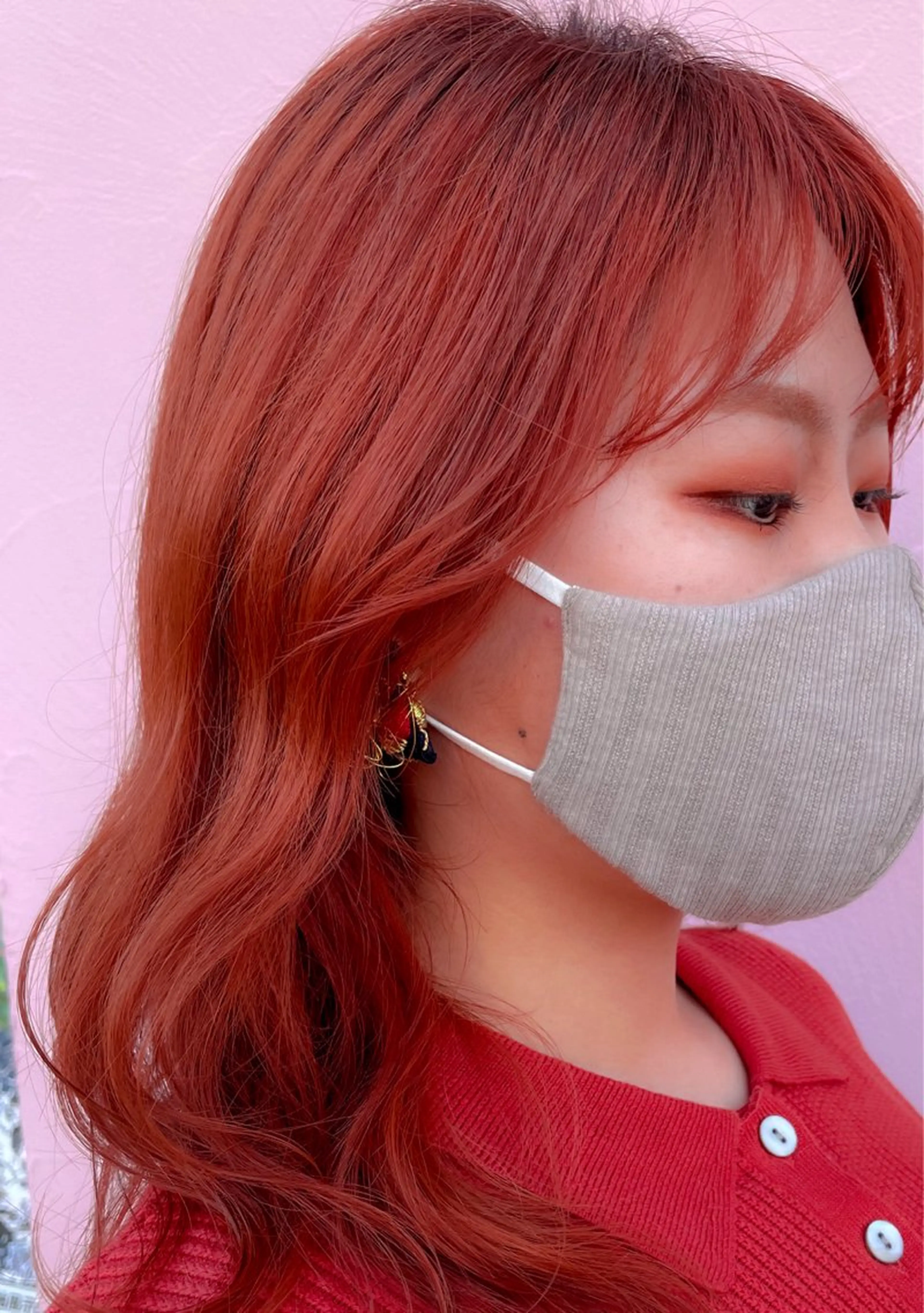 セミロング カット ヘアカラー トリートメント ベージュカラー⌇﻿ くびれヘア.𐙚心音のヘアスタイル