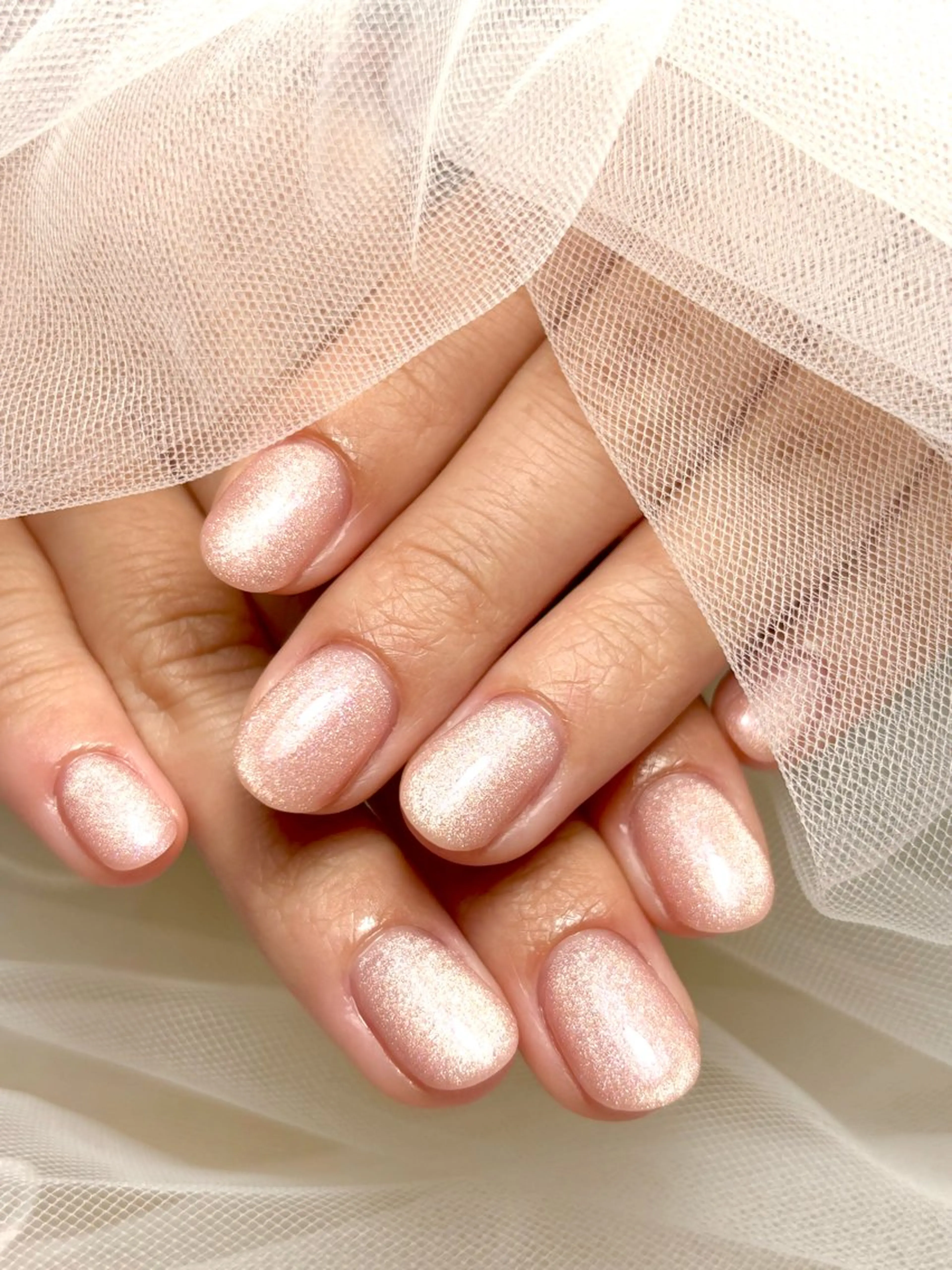 ネイル ラメ(グリッター) マグネットネイル ピンク 春ネイル Tiary Nail YUMIのネイルデザイン