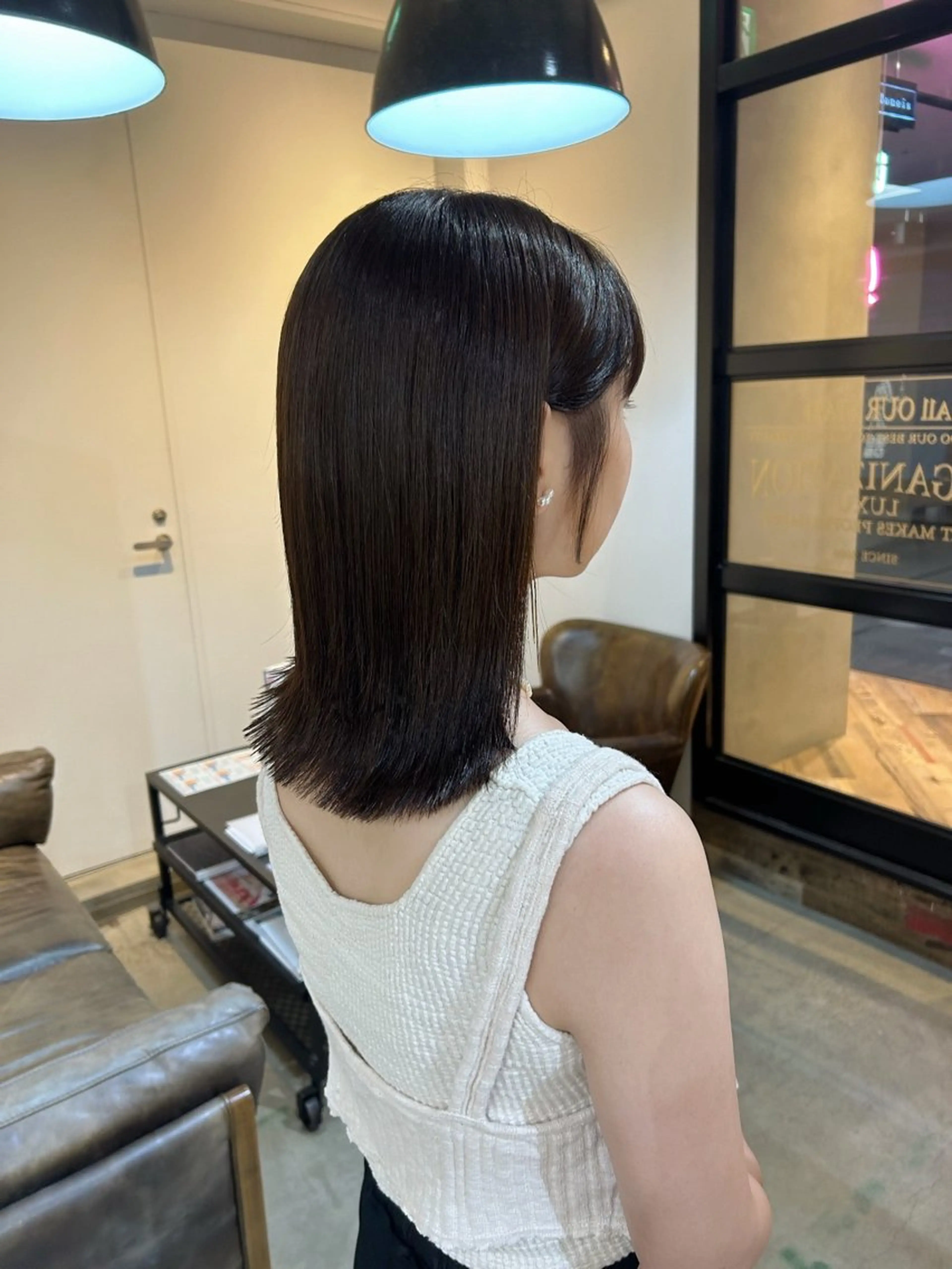 ミディアム カット ヘアカラー 透明感カラー/ 髪質改善✨️💞萌愛のヘアスタイル