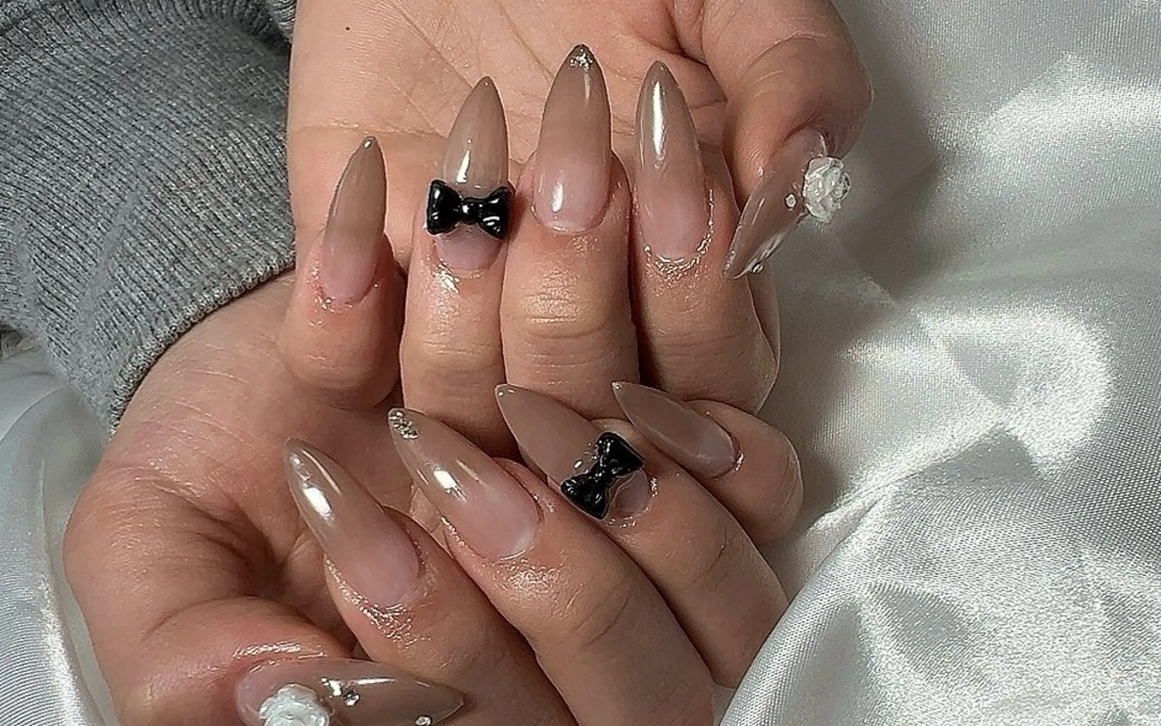 ネイル リボン ハンドネイル Ruana Nailのネイルデザイン
