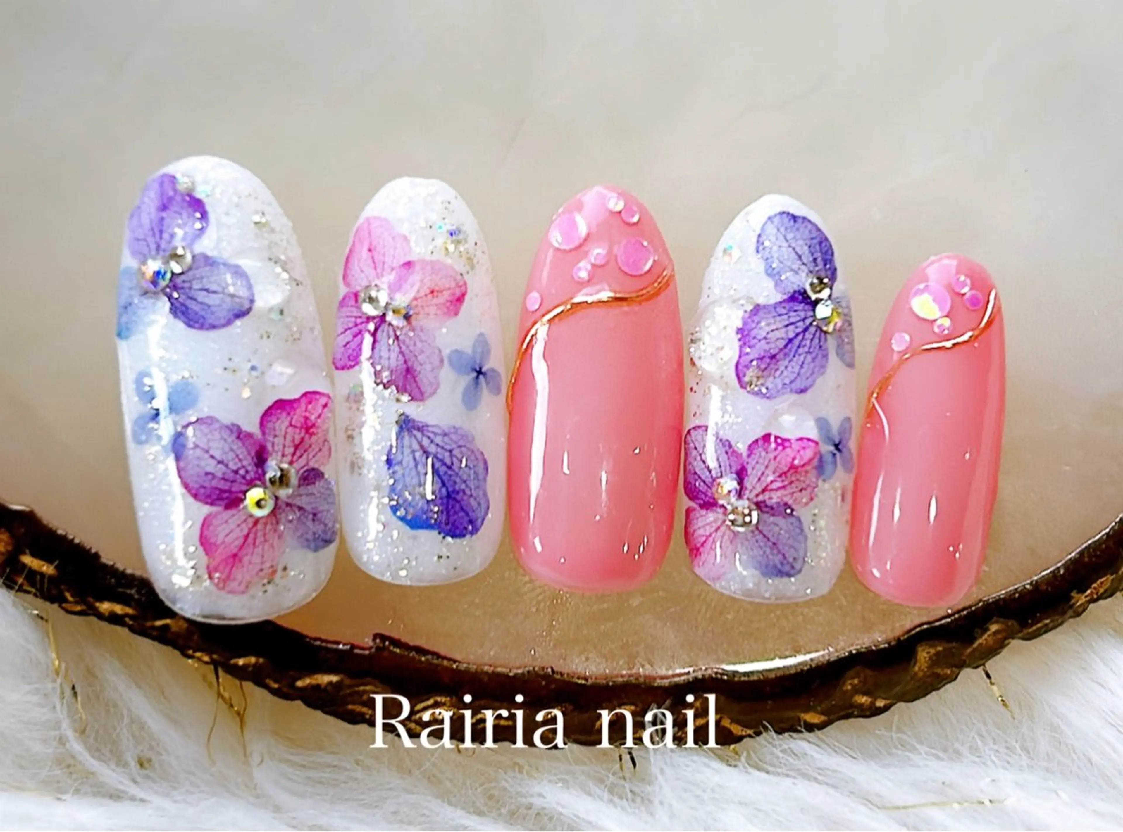 ネイル アートネイル ジェルネイル 持ち込み ニュアンスネイル パラジェル Rairia nail本八幡店のネイルデザイン