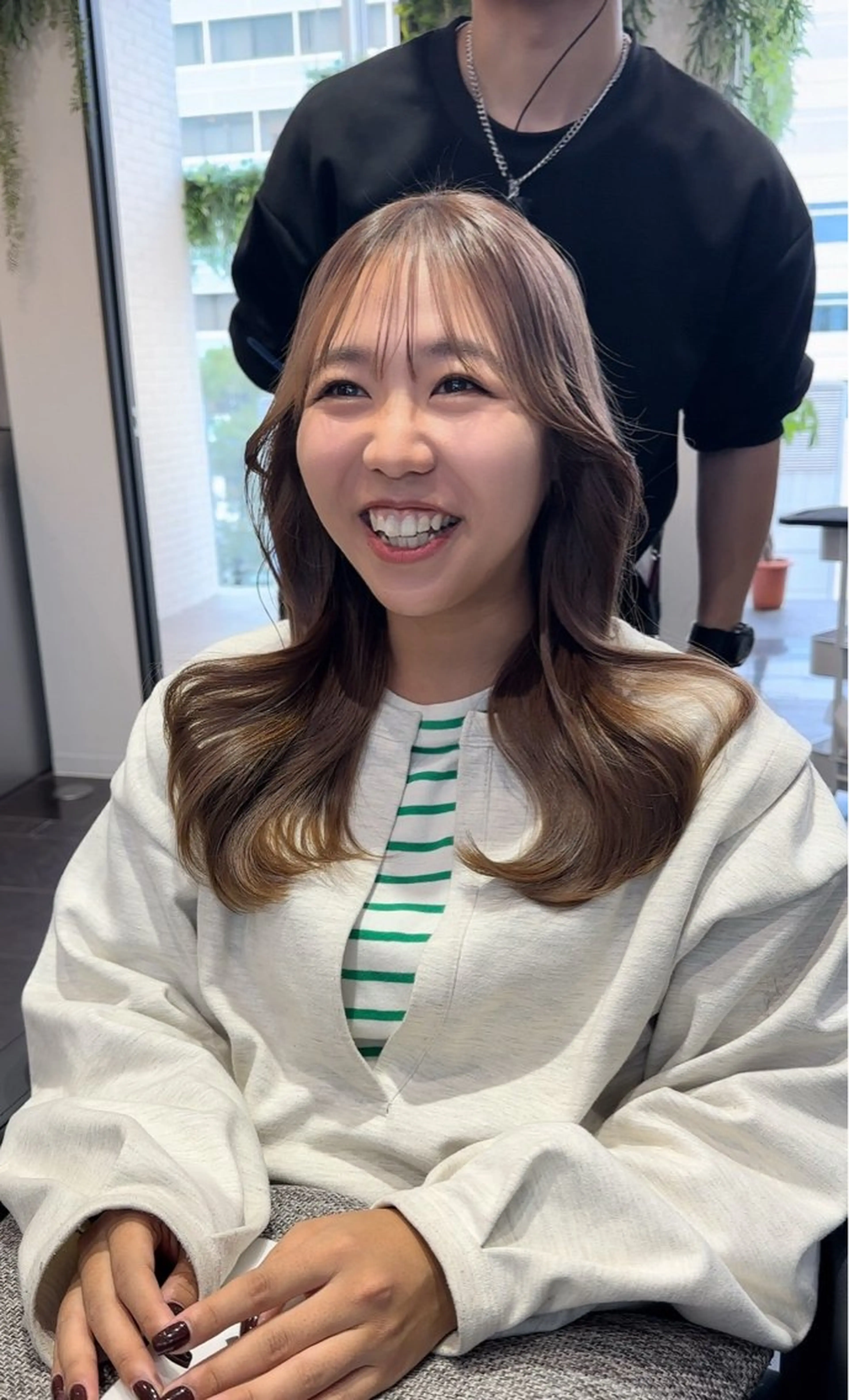 ロング カラー ヘアアレンジ 似合わせ/透明感 カラー/ツヤ髪/かこのヘアスタイル