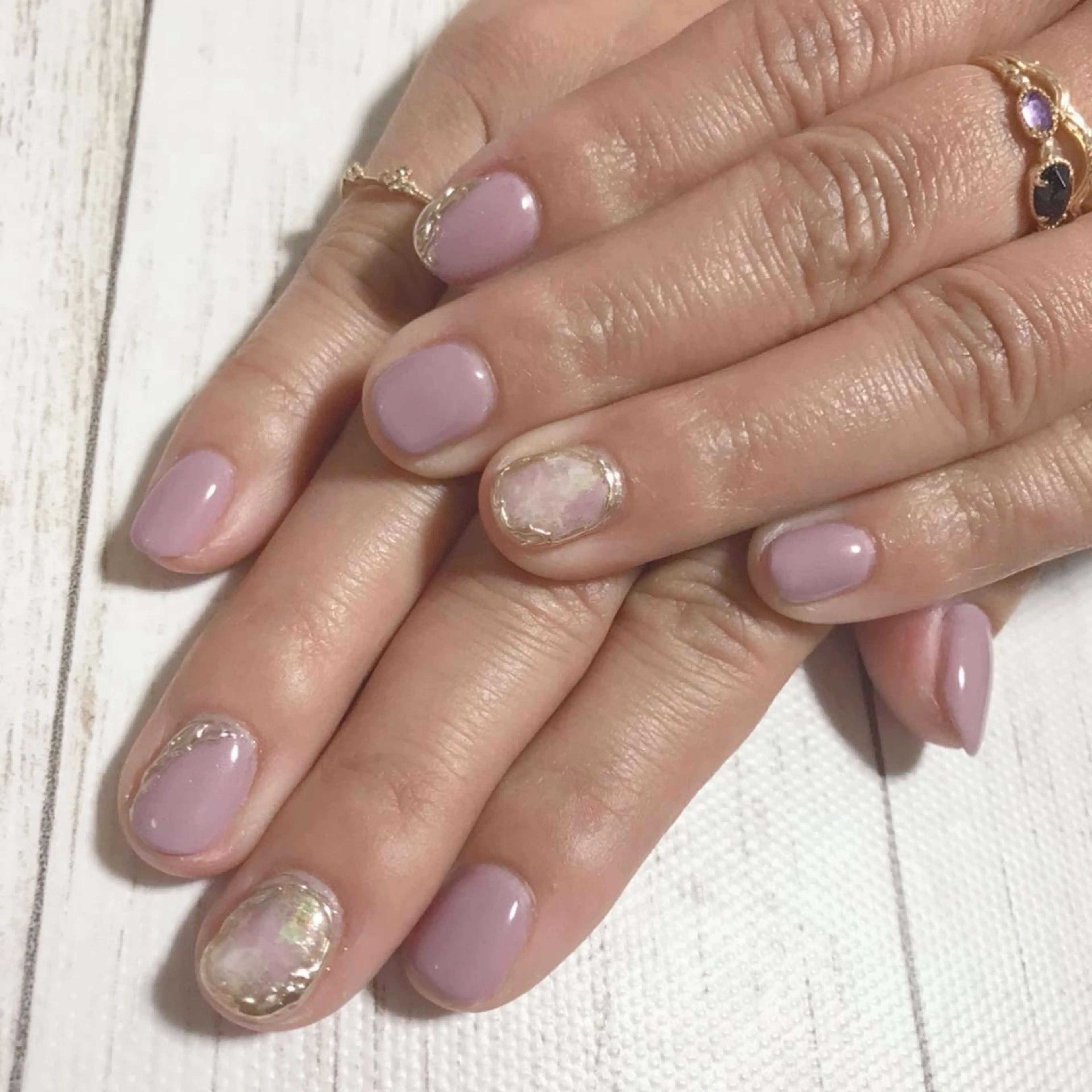 ネイル ニュアンスネイル パープル I-FLAT KAORUのネイルデザイン