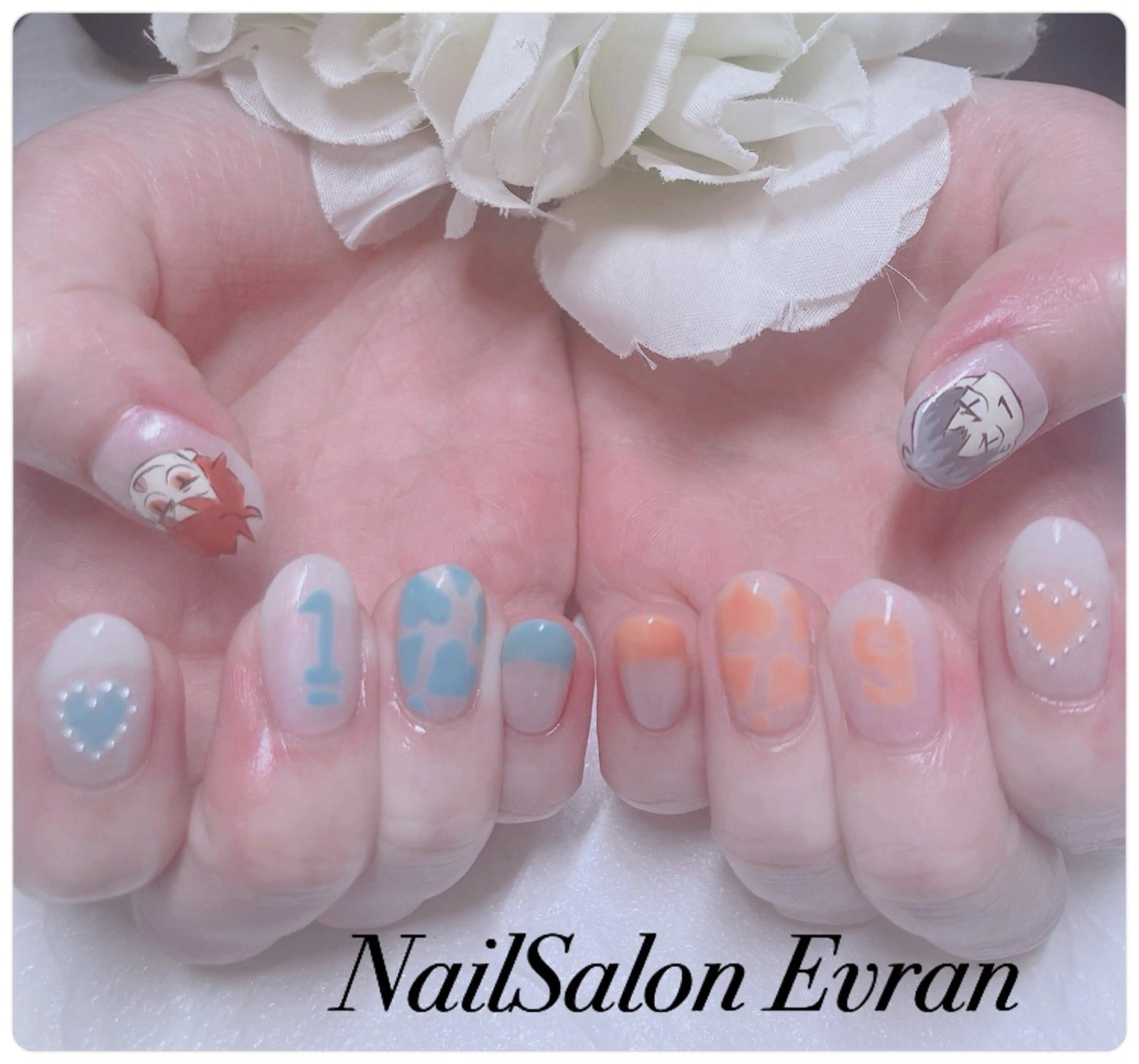 ネイル アートネイル フレンチネイル マグネットネイル 持ち込み ニュアンスネイル ハンドネイル Nail salon Evranのネイルデザイン