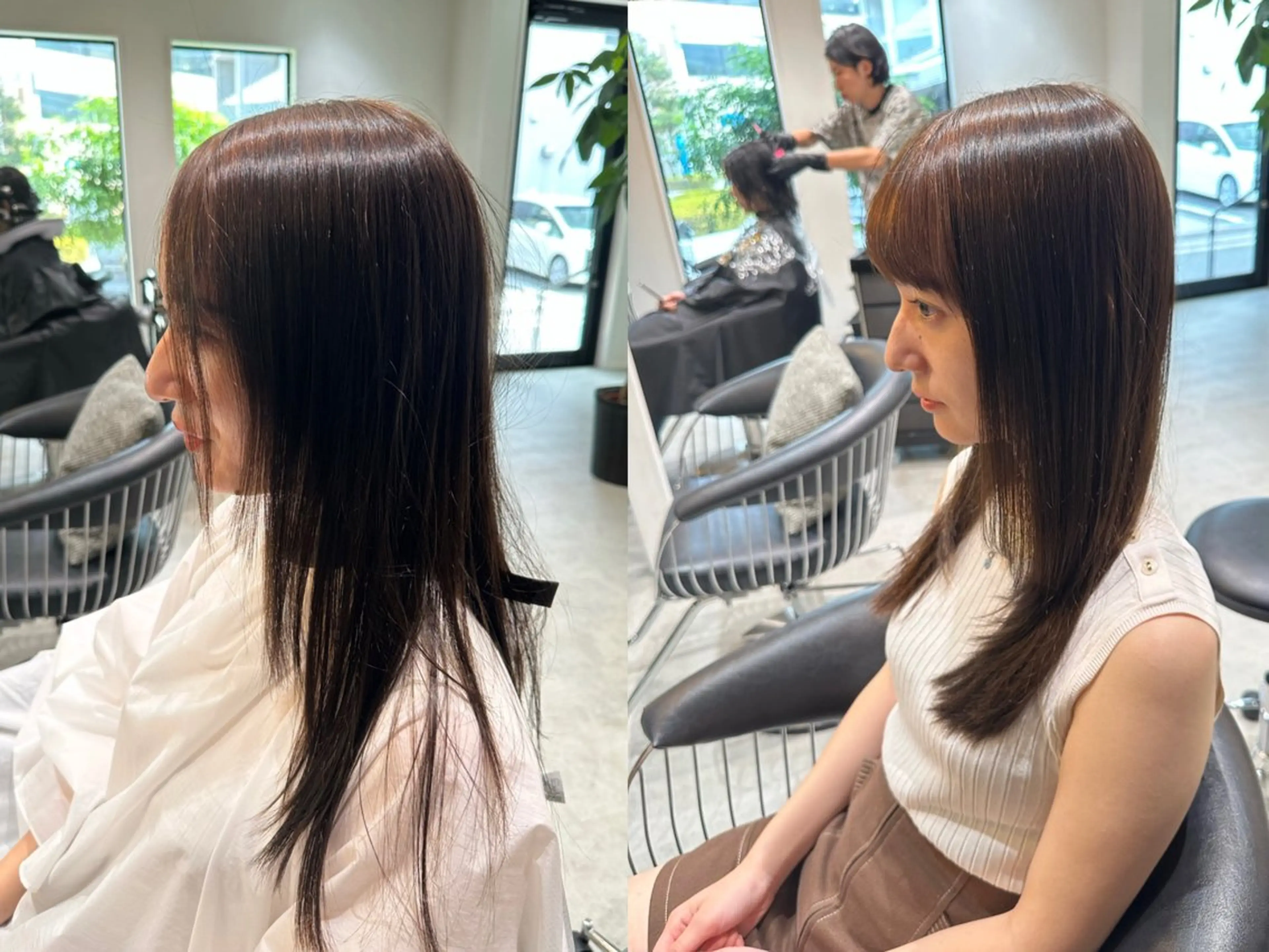 セミロング 顔周りカット aulii【アウリィ】所属・北上尾/レイヤー/ 後藤　朔哉のヘアスタイル