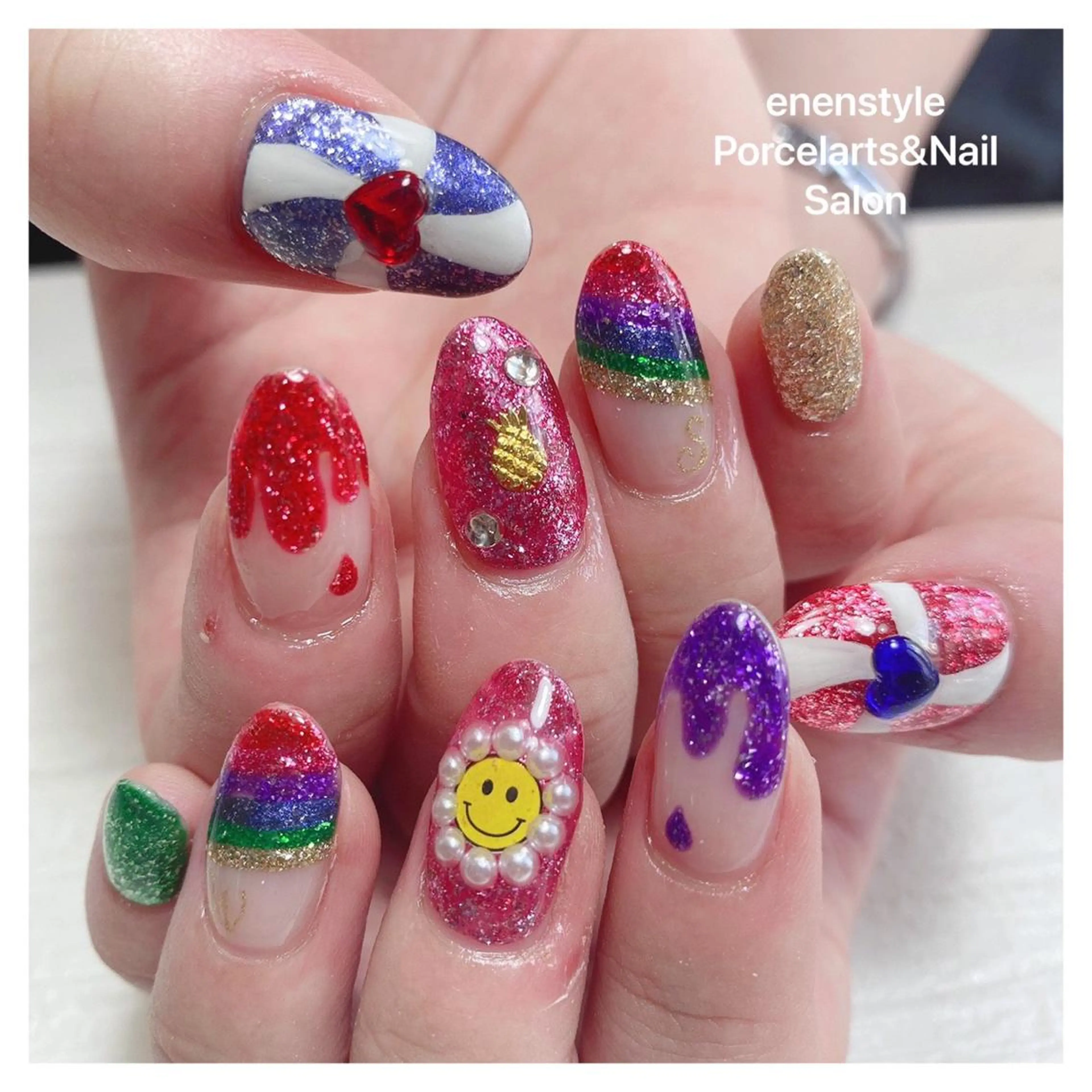 ミディアム ネイル 👑enen style👑のネイルデザイン