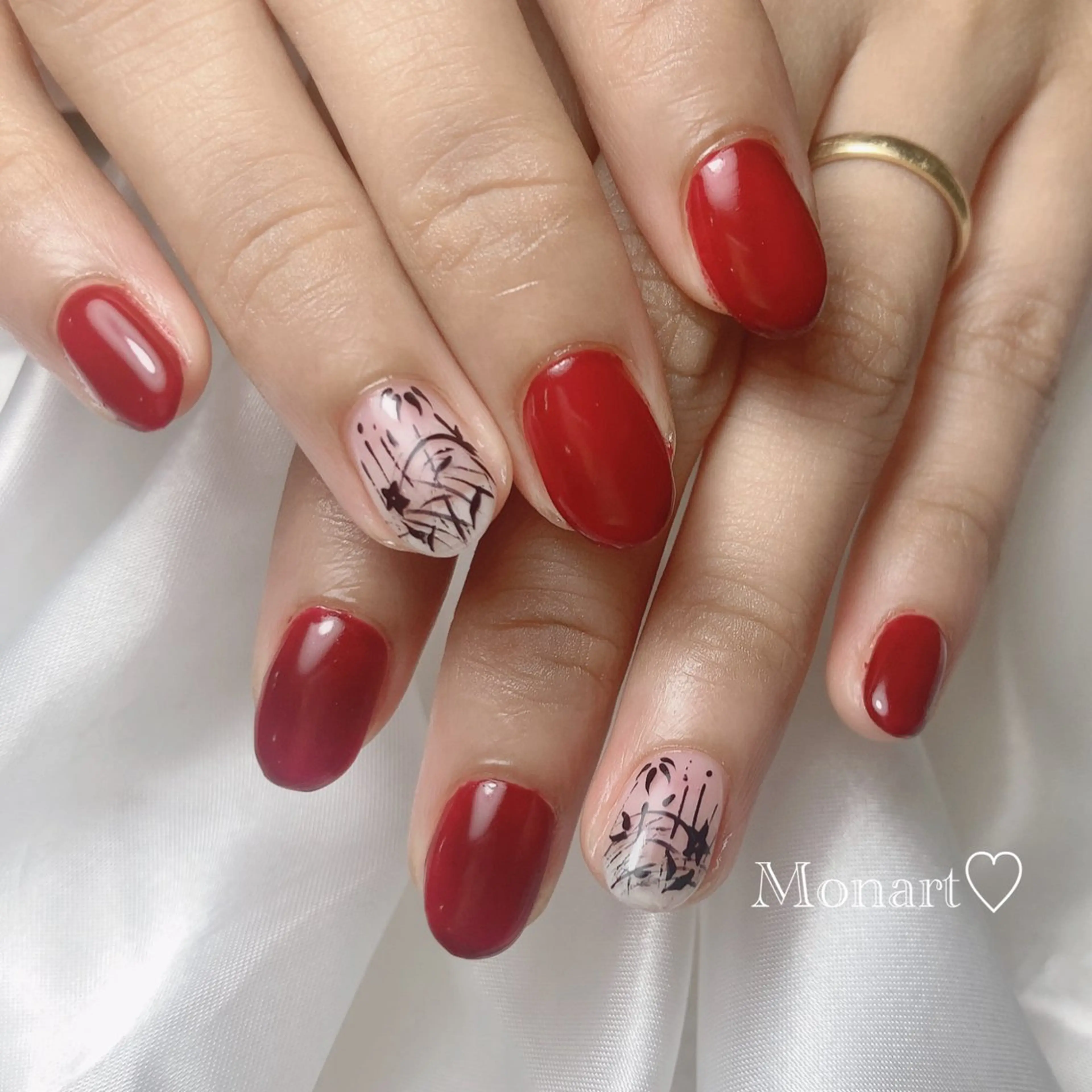 ネイル ボルドー Monart♡ Misaoのネイルデザイン