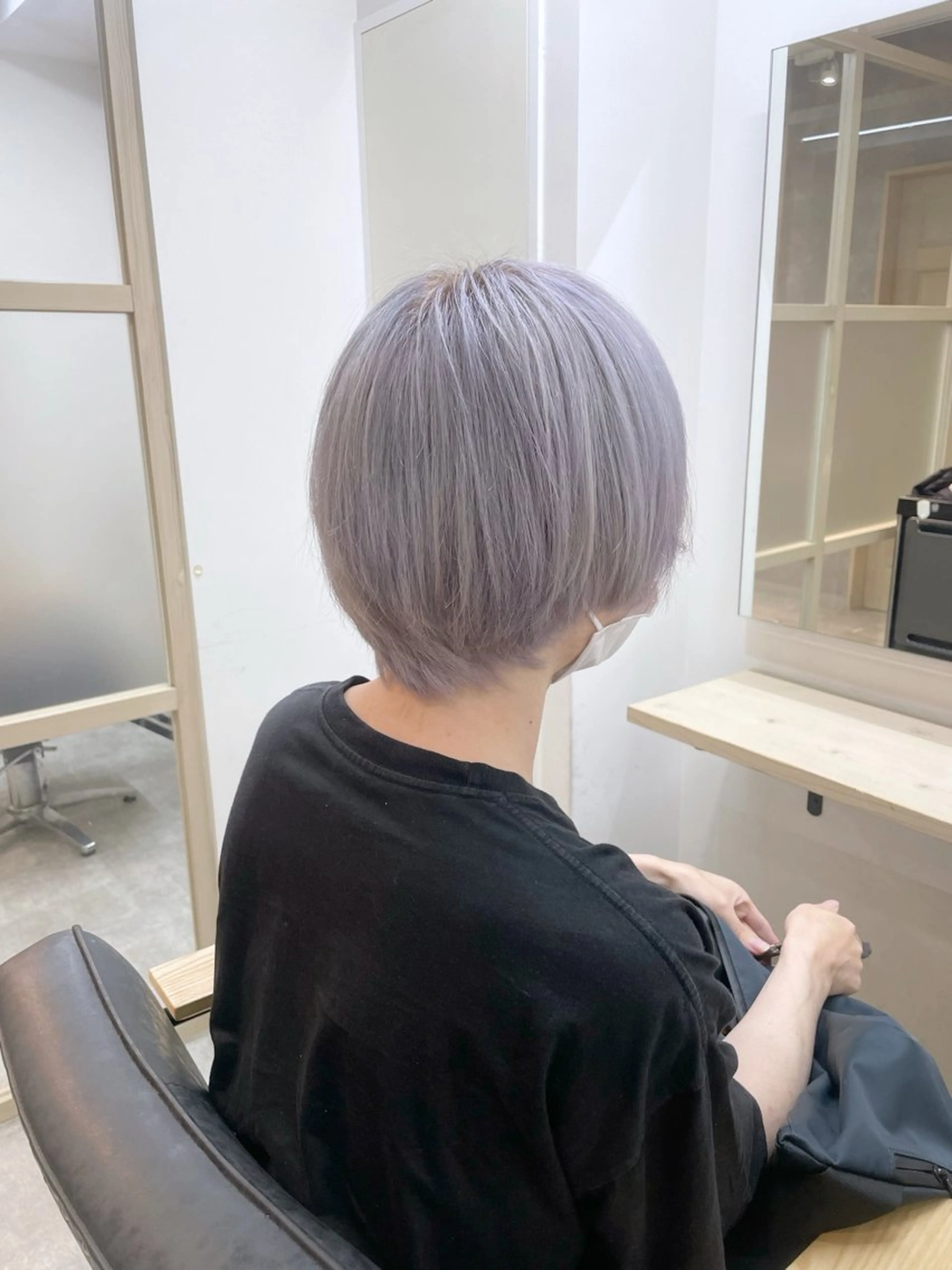 ミディアム カラー メンズ メンズブリーチ ブリーチ EMANON新宿南口所属・🦄中性ウルフ ☁️Shiori🦄のヘアスタイル