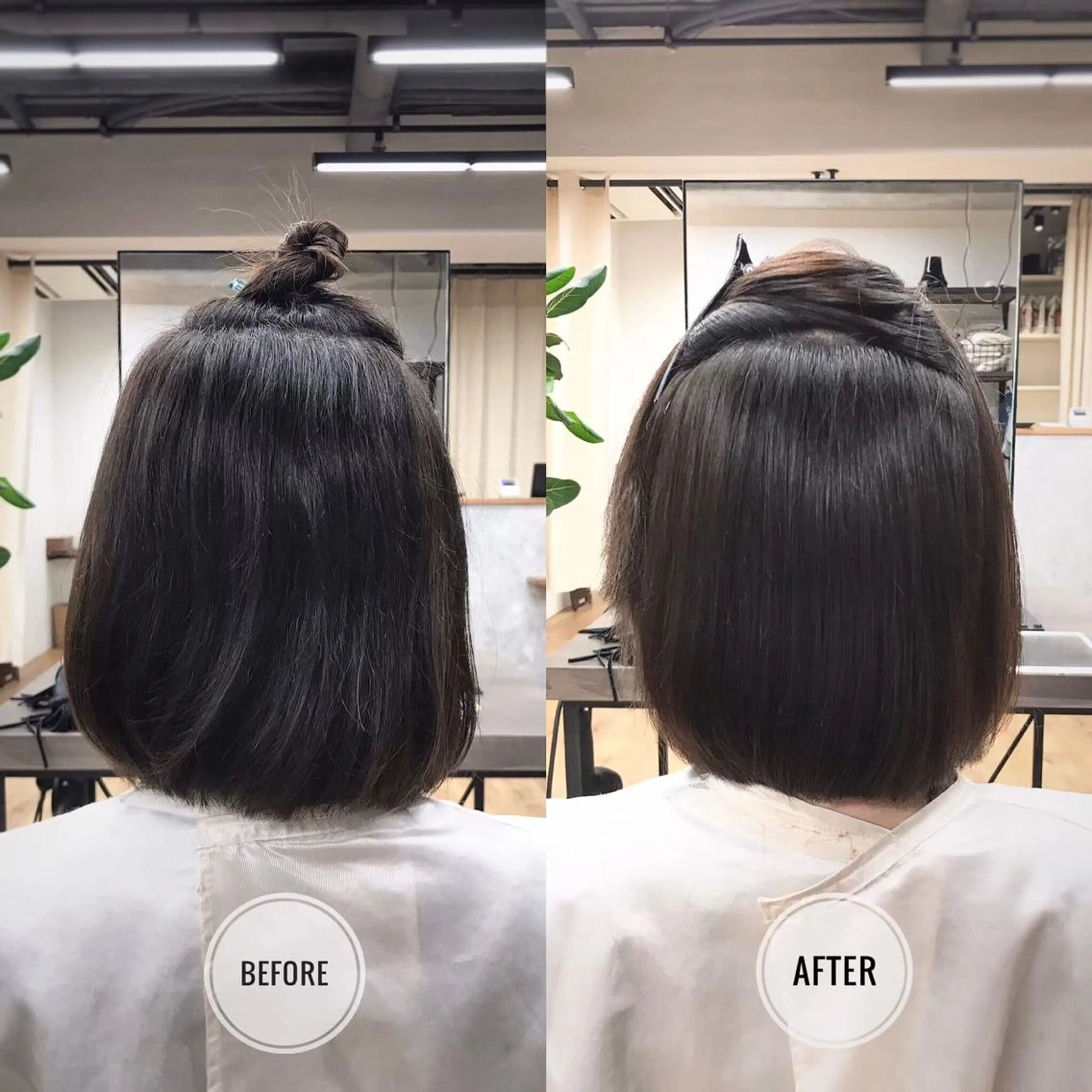 ミディアム 縮毛矯正 山下夕月 ショート🫧ボブのヘアスタイル