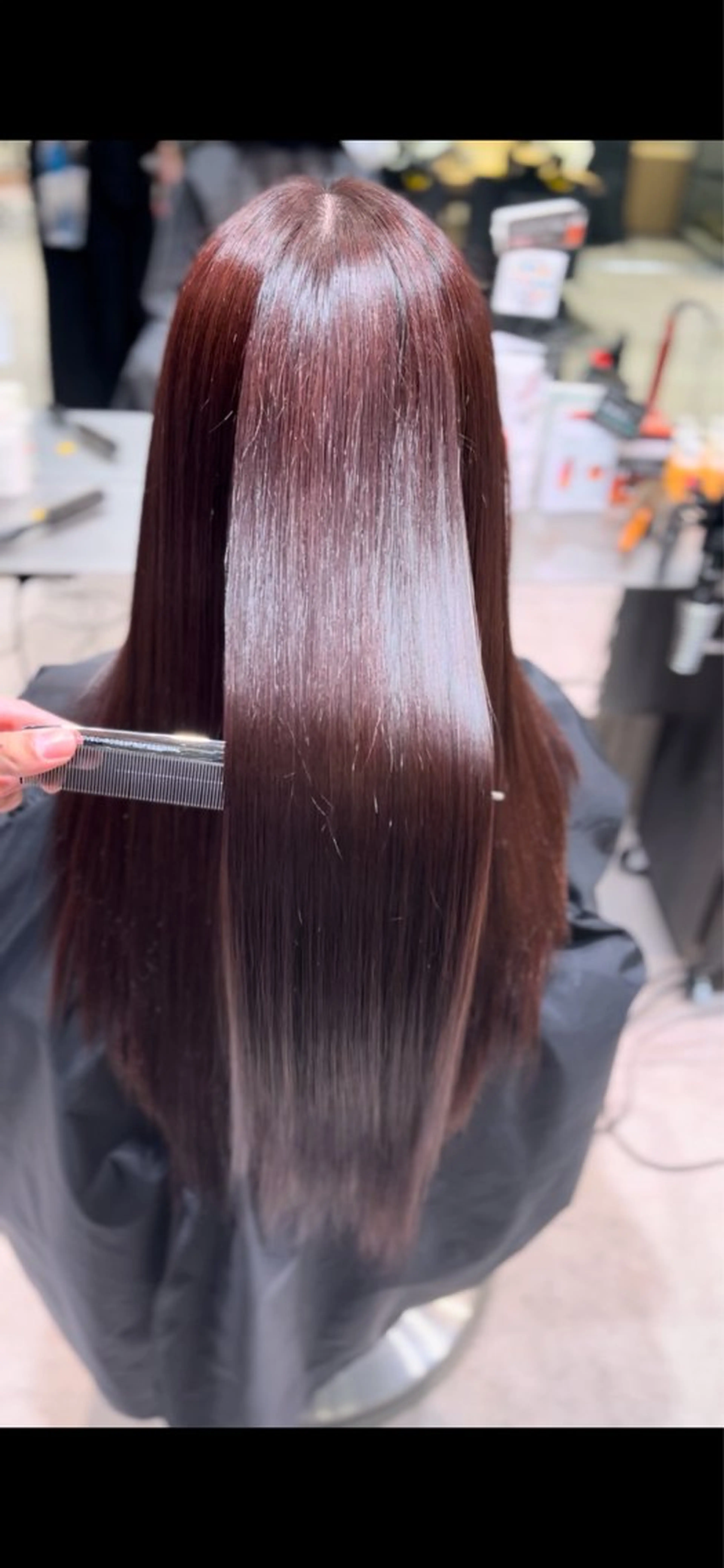 ロング 縮毛矯正 村上 優央のヘアスタイル