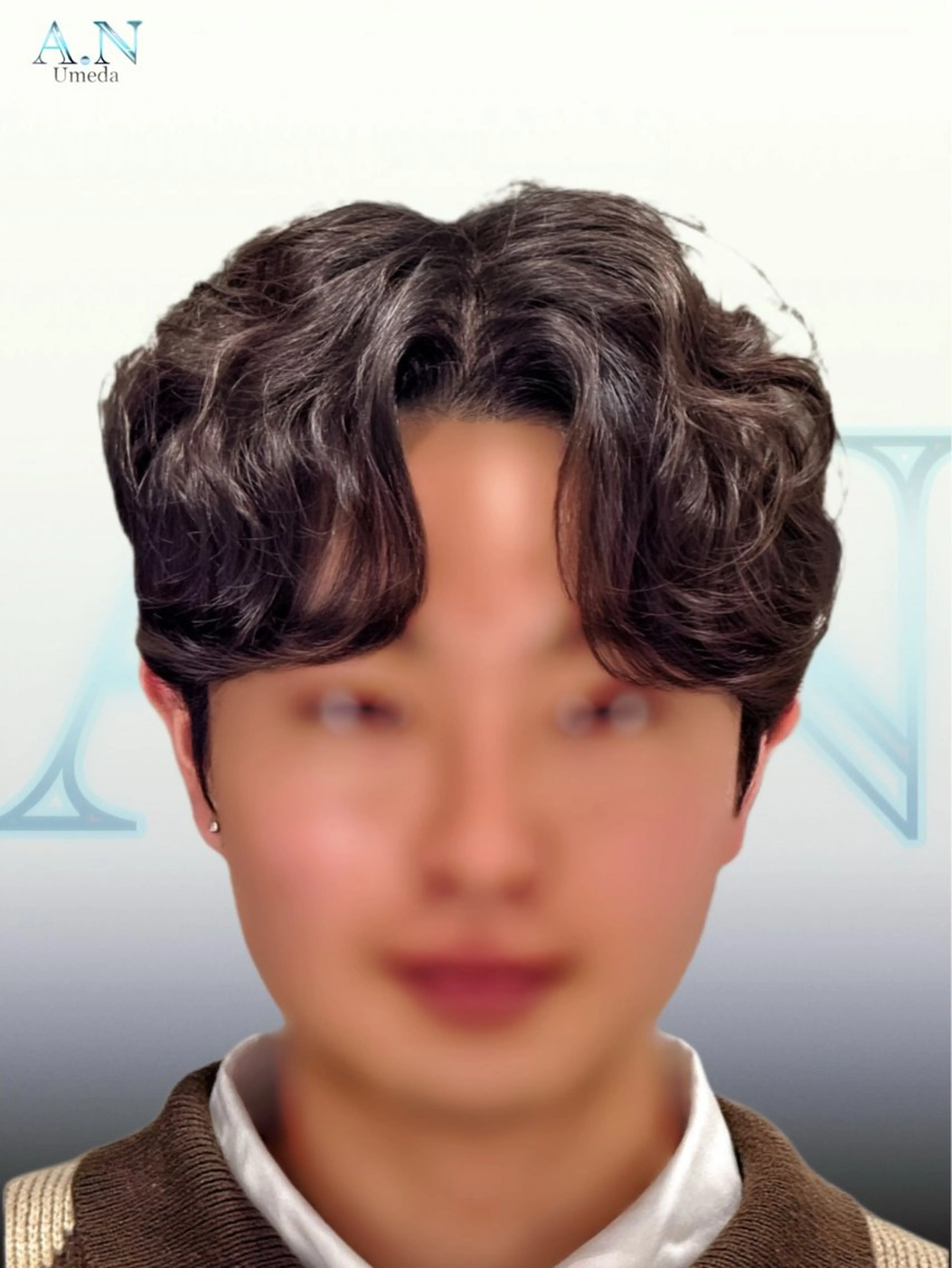 ショート パーマ メンズ カット パーマ 似合わせカット/韓国 特化/梅田/Eveのヘアスタイル