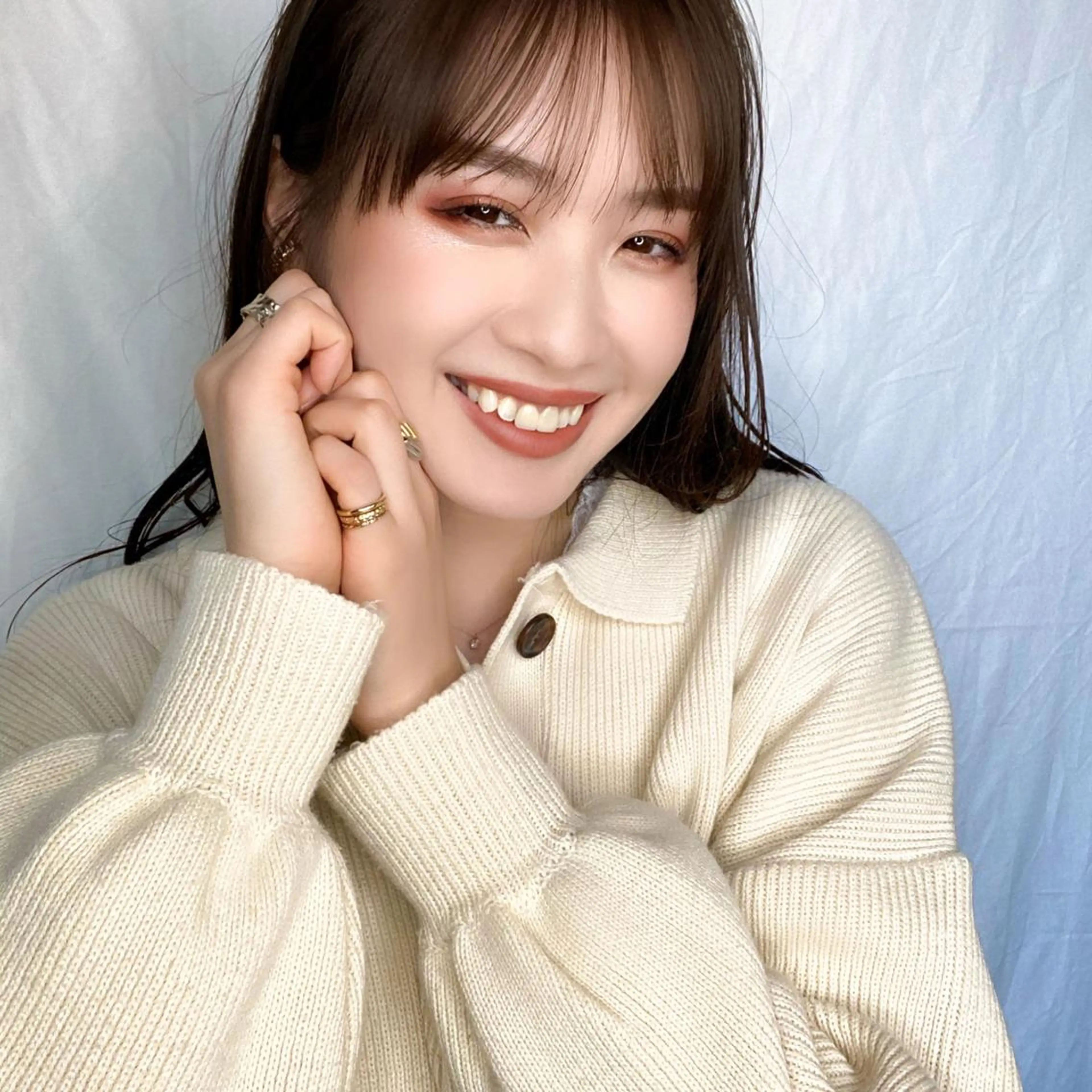 ロング カラー ブラウンカラー ダークブラウン 上川 美幸のヘアスタイル