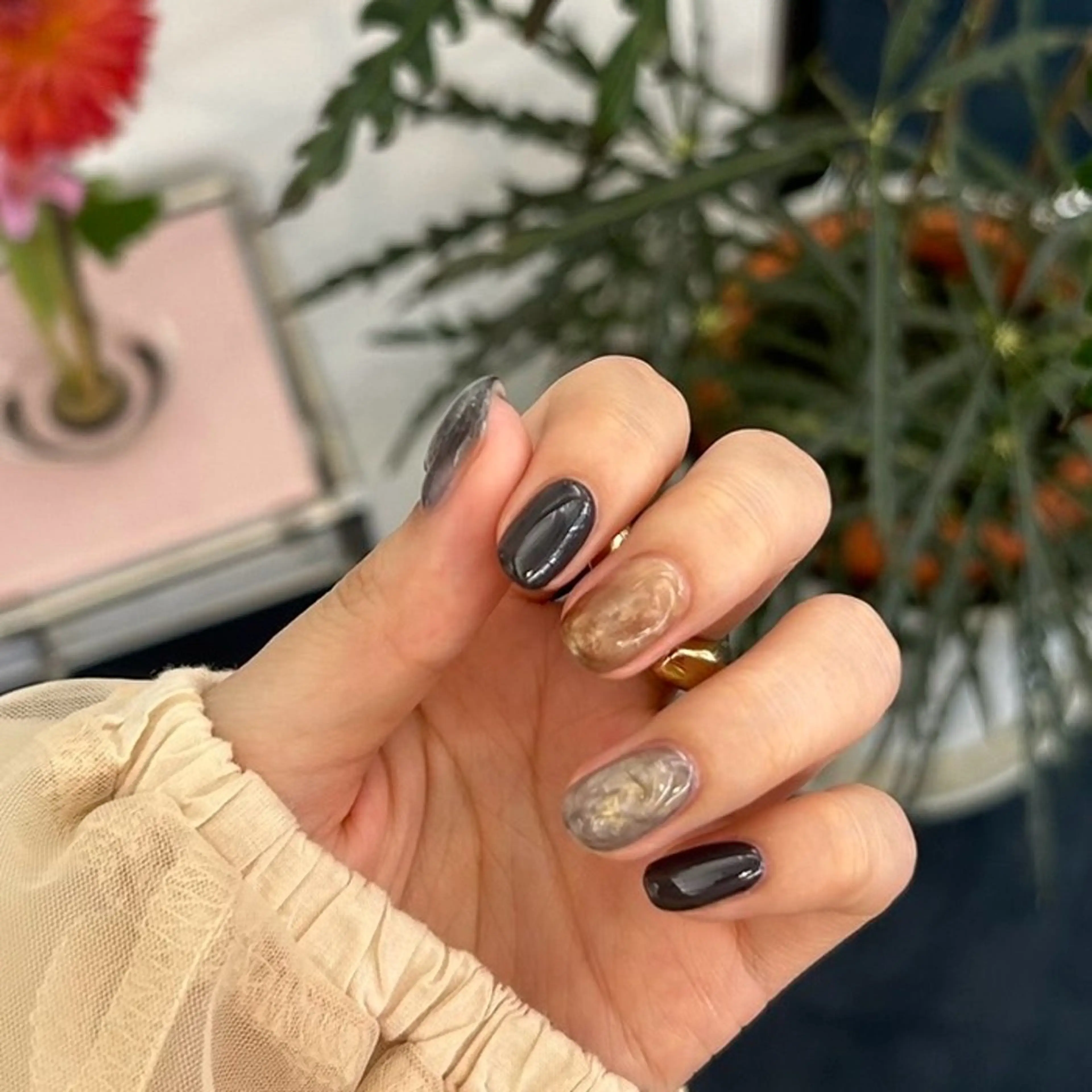 ネイル ネイビー ハンドネイル nail‪◯ petitnanoのネイルデザイン